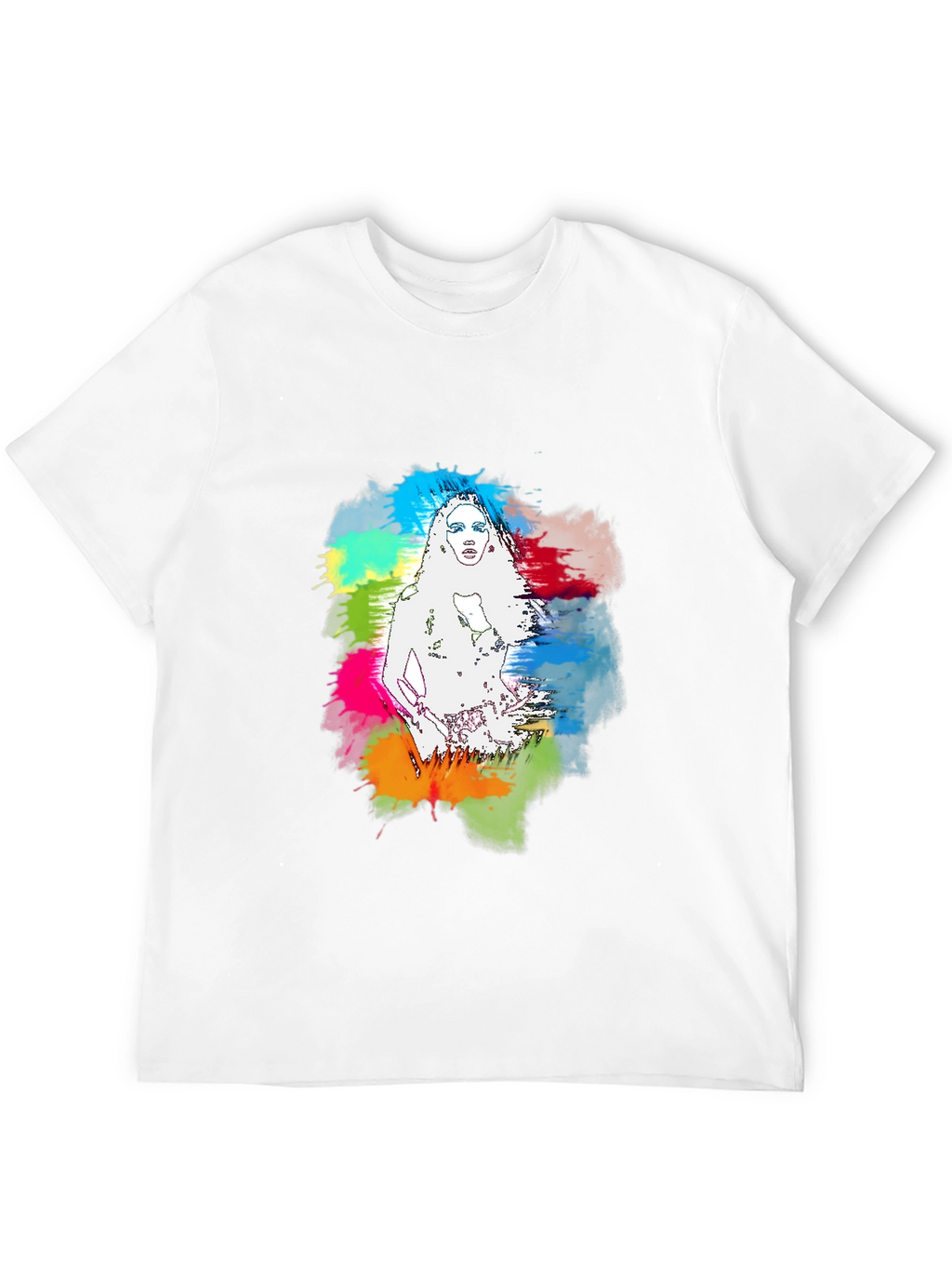 Vibrant Woman Graphic Black T-Shirt