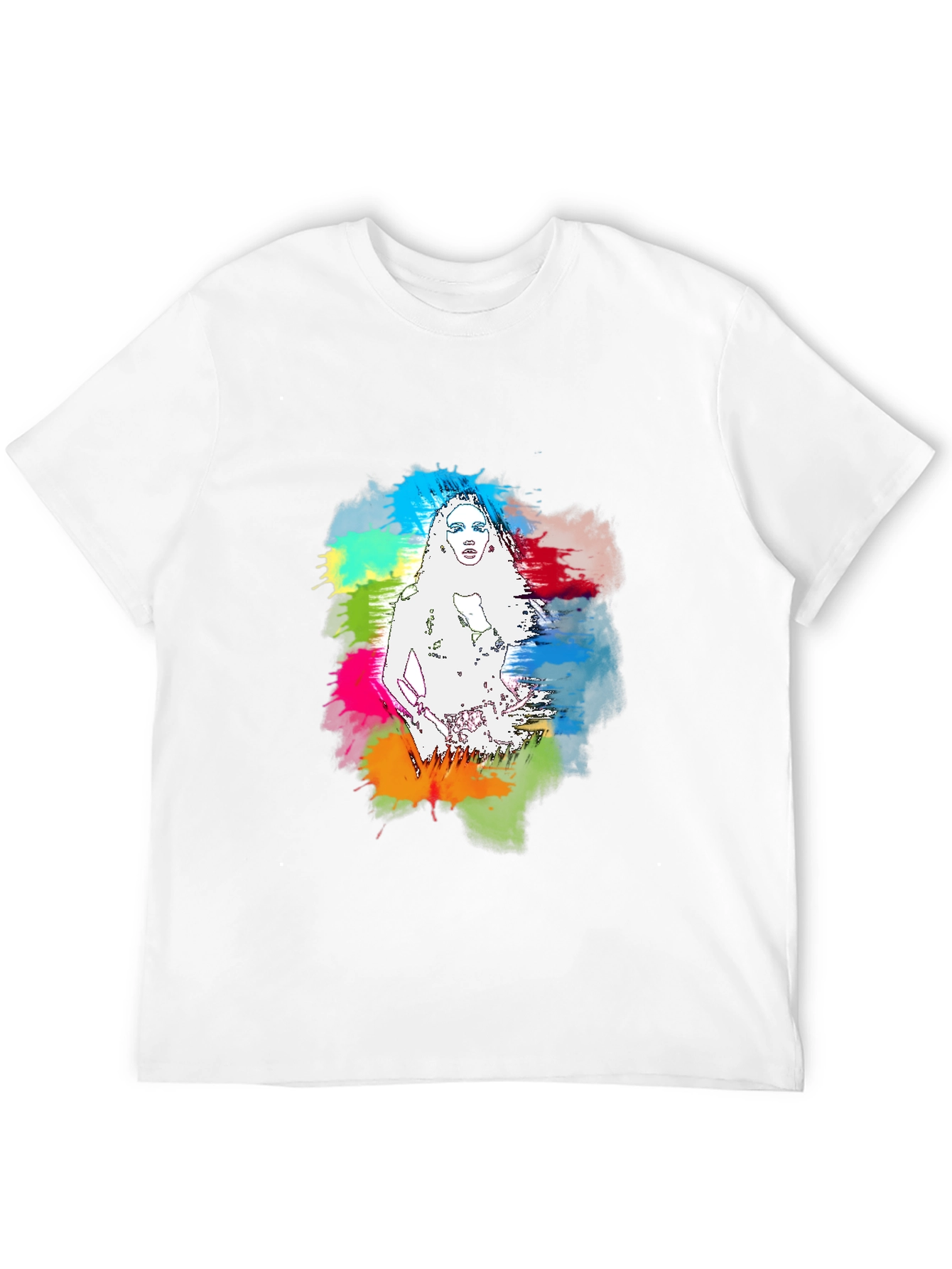 Vibrant Woman Graphic Black T-Shirt