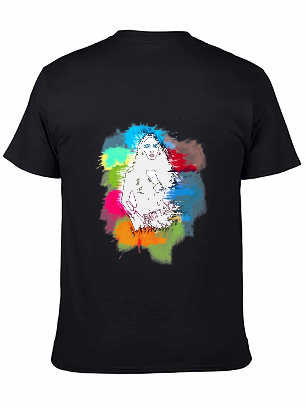 Vibrant Woman Graphic Black T-Shirt