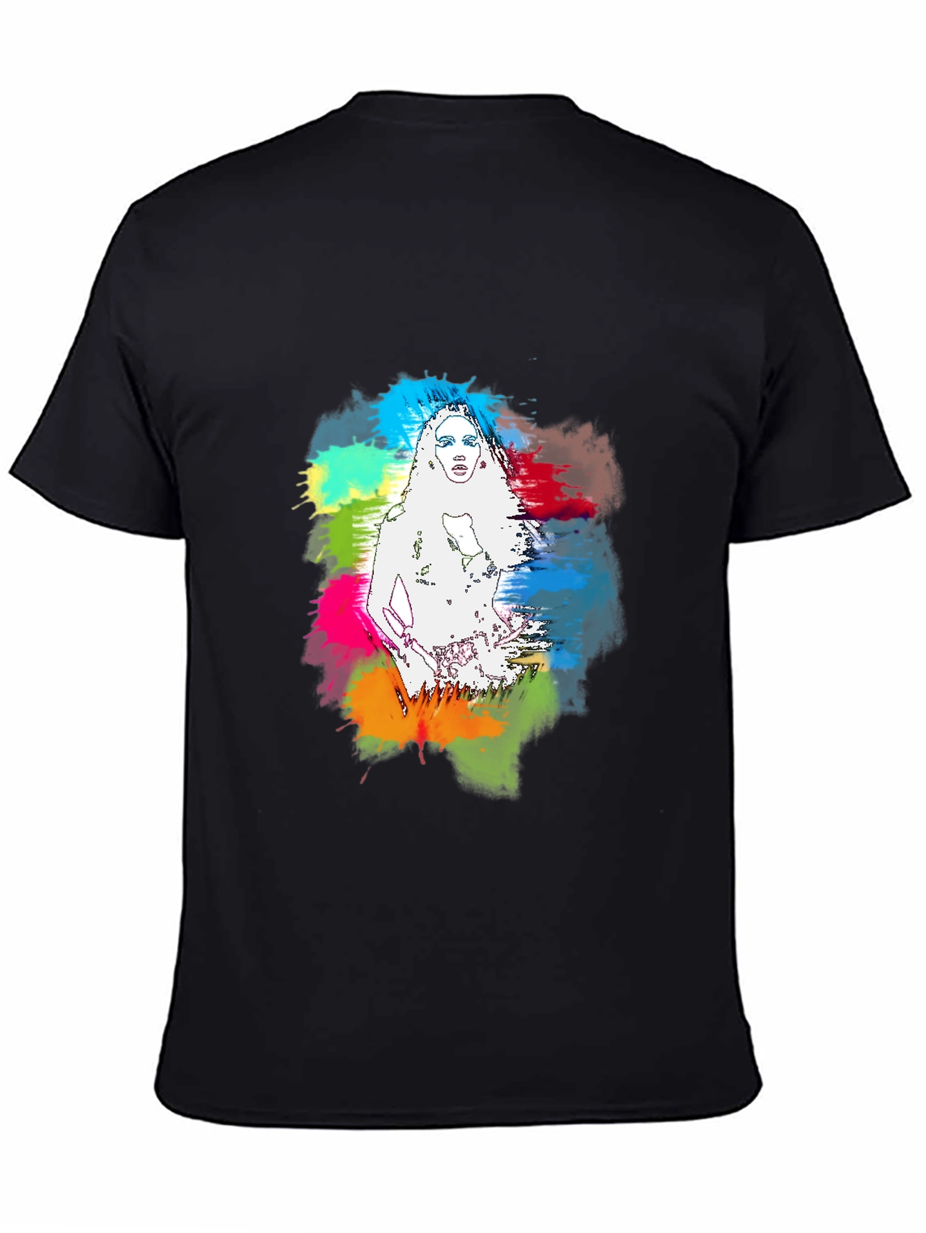 Vibrant Woman Graphic Black T-Shirt