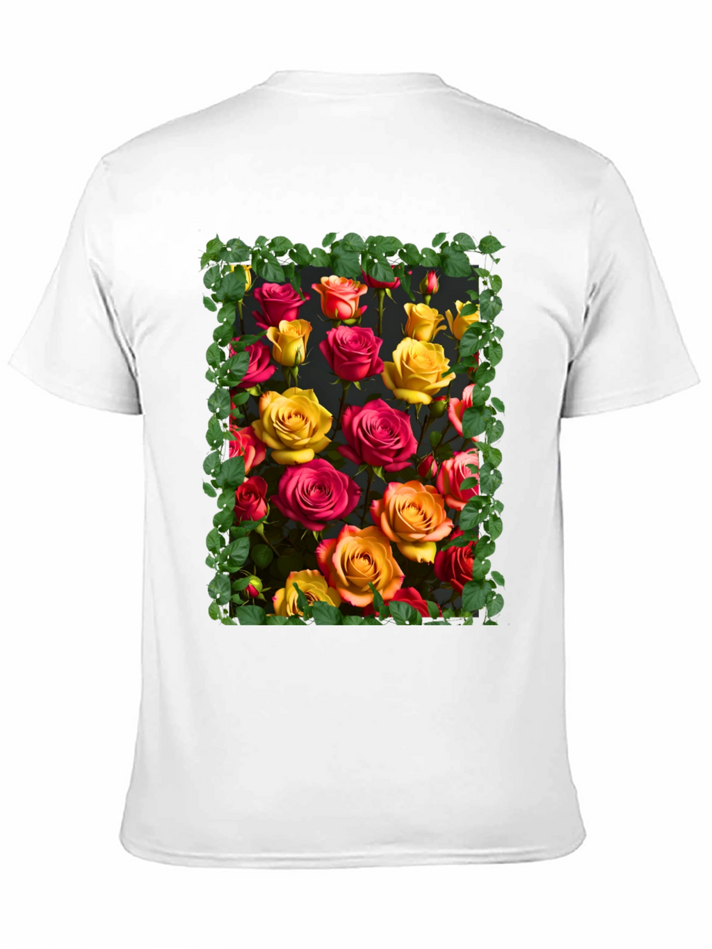 Floral Rose Graphic Tee - Unique Botanical Design