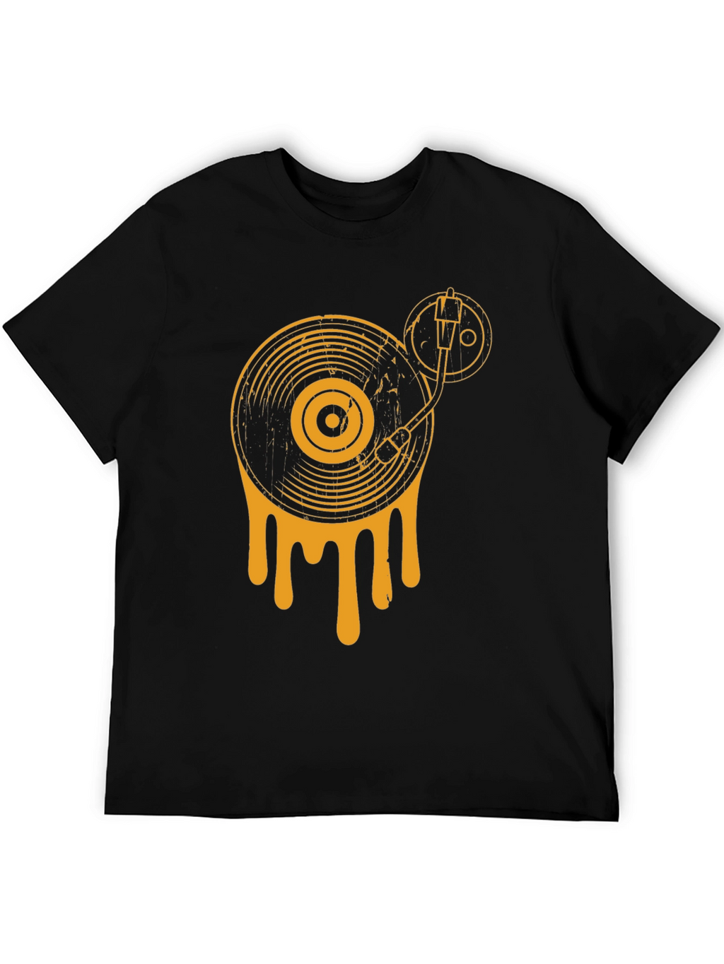 Retro Drip Turntable Graphic Tee - Black