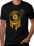 Retro Drip Turntable Graphic Tee - Black