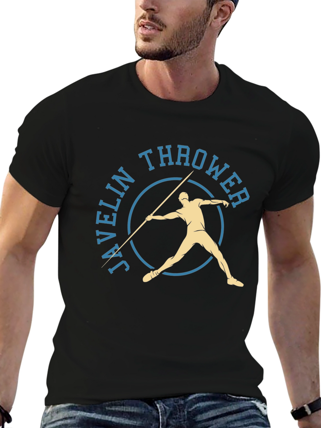 Javelin Thrower Graphic Tee - Athletic Sport Shirt