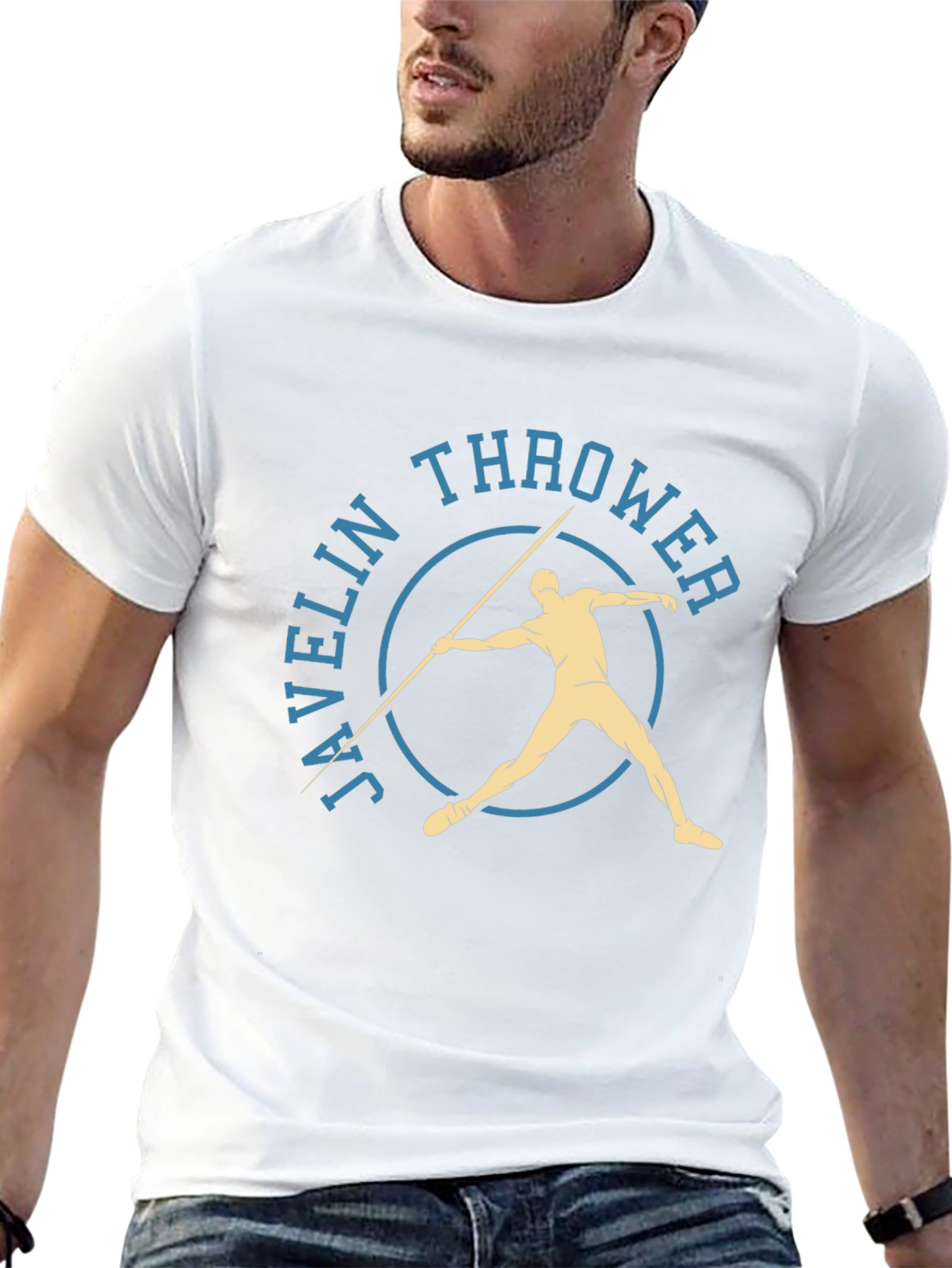 Javelin Thrower Graphic Tee - Athletic Sport Shirt