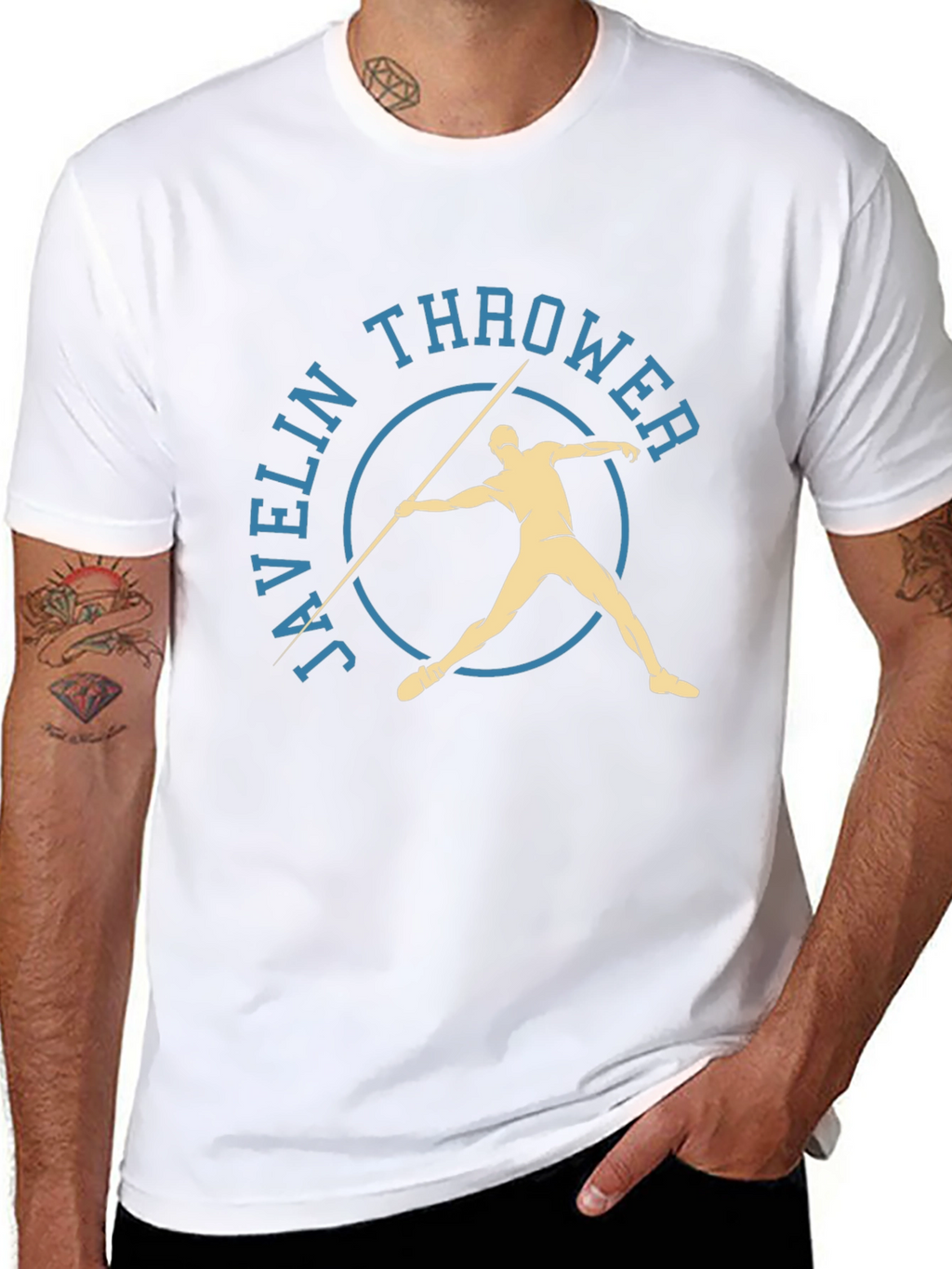 Javelin Thrower Graphic Tee - Athletic Sport Shirt
