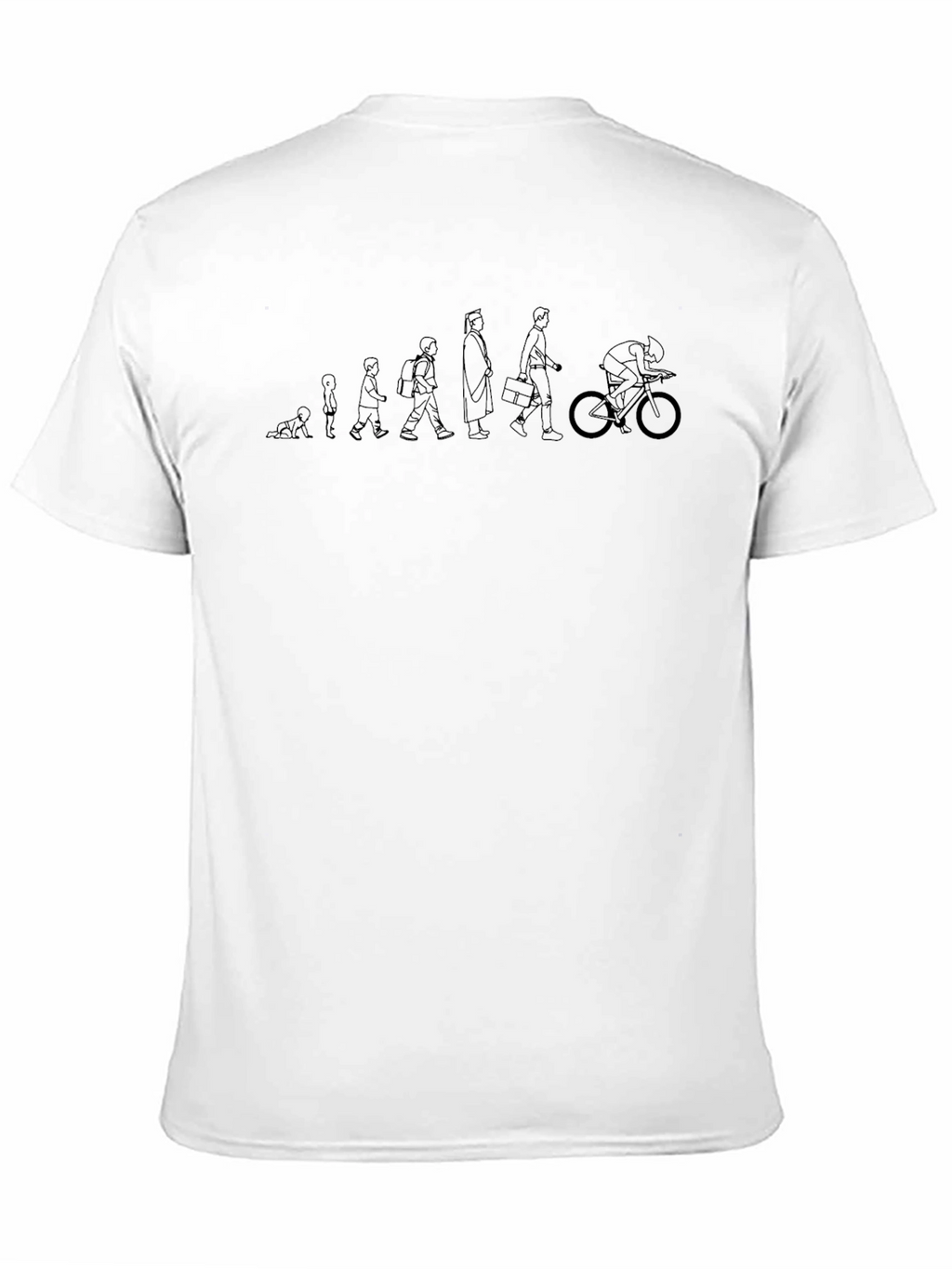 Evolution of Cyclist Black T-Shirt