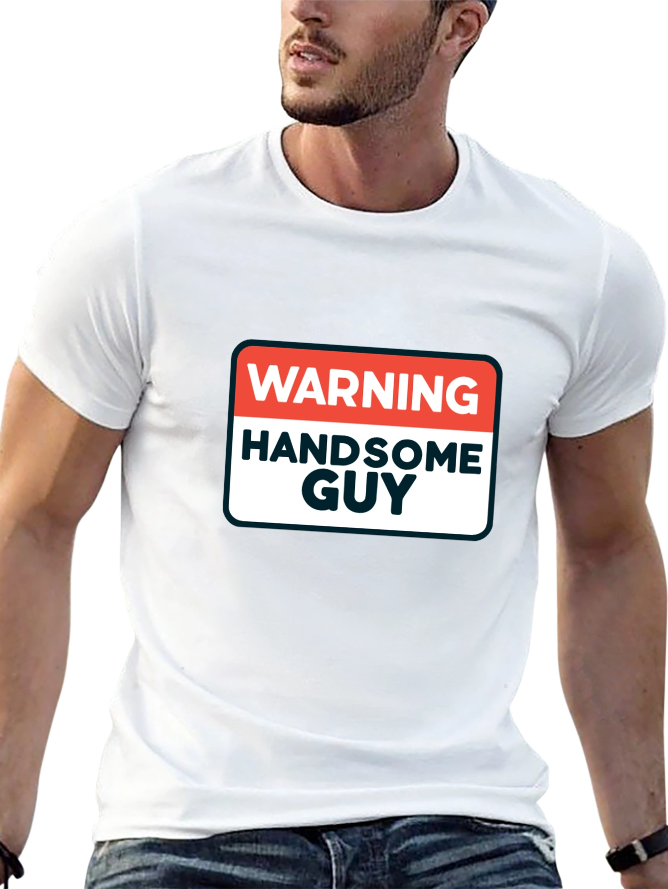 Warning Handsome Guy Graphic T-Shirt