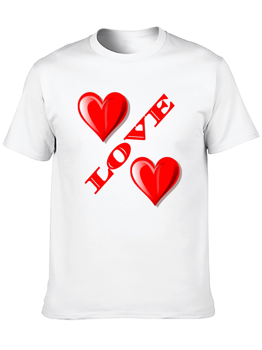 Love Heart Black T-Shirt
