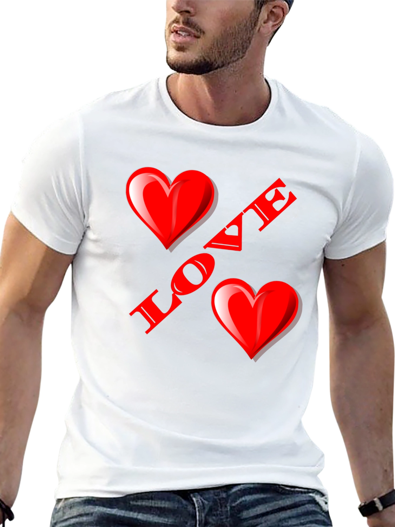 Love Heart Black T-Shirt