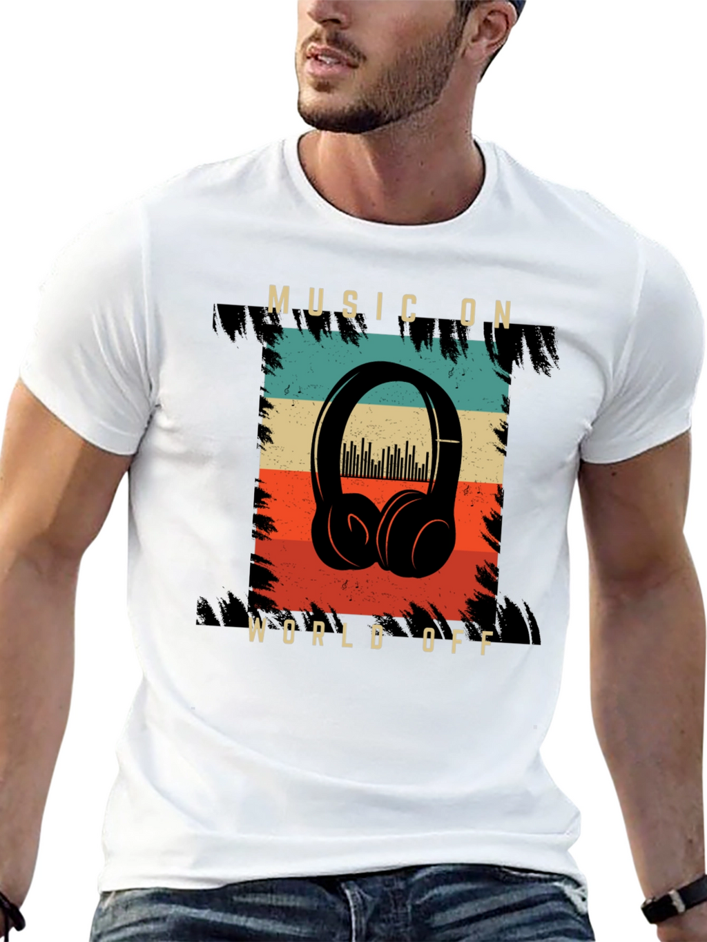 Music On World Off Graphic T-Shirt