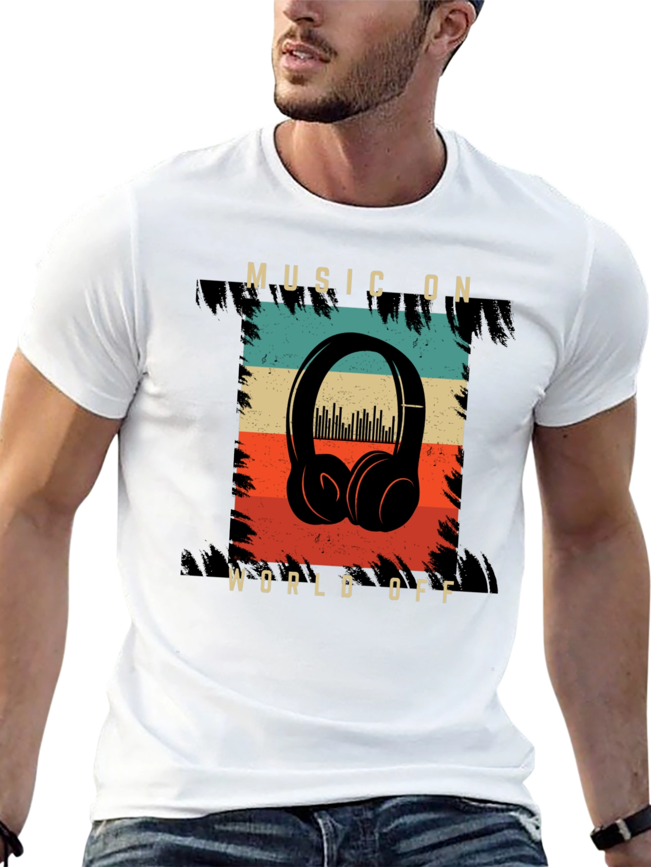Music On World Off Graphic T-Shirt