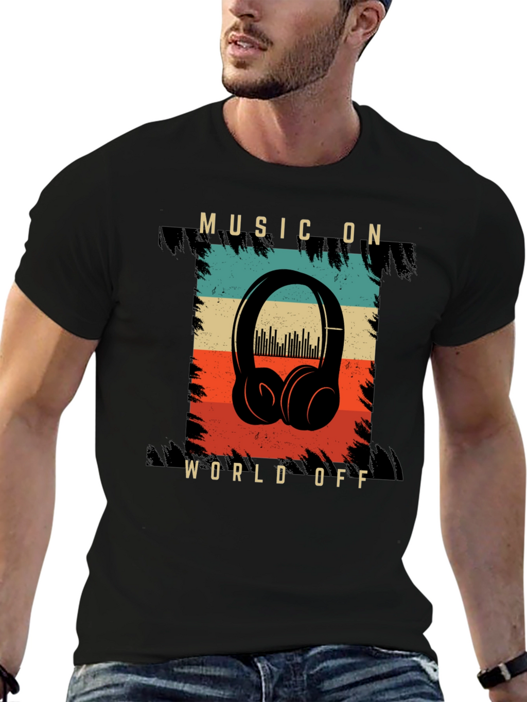 Music On World Off Graphic T-Shirt