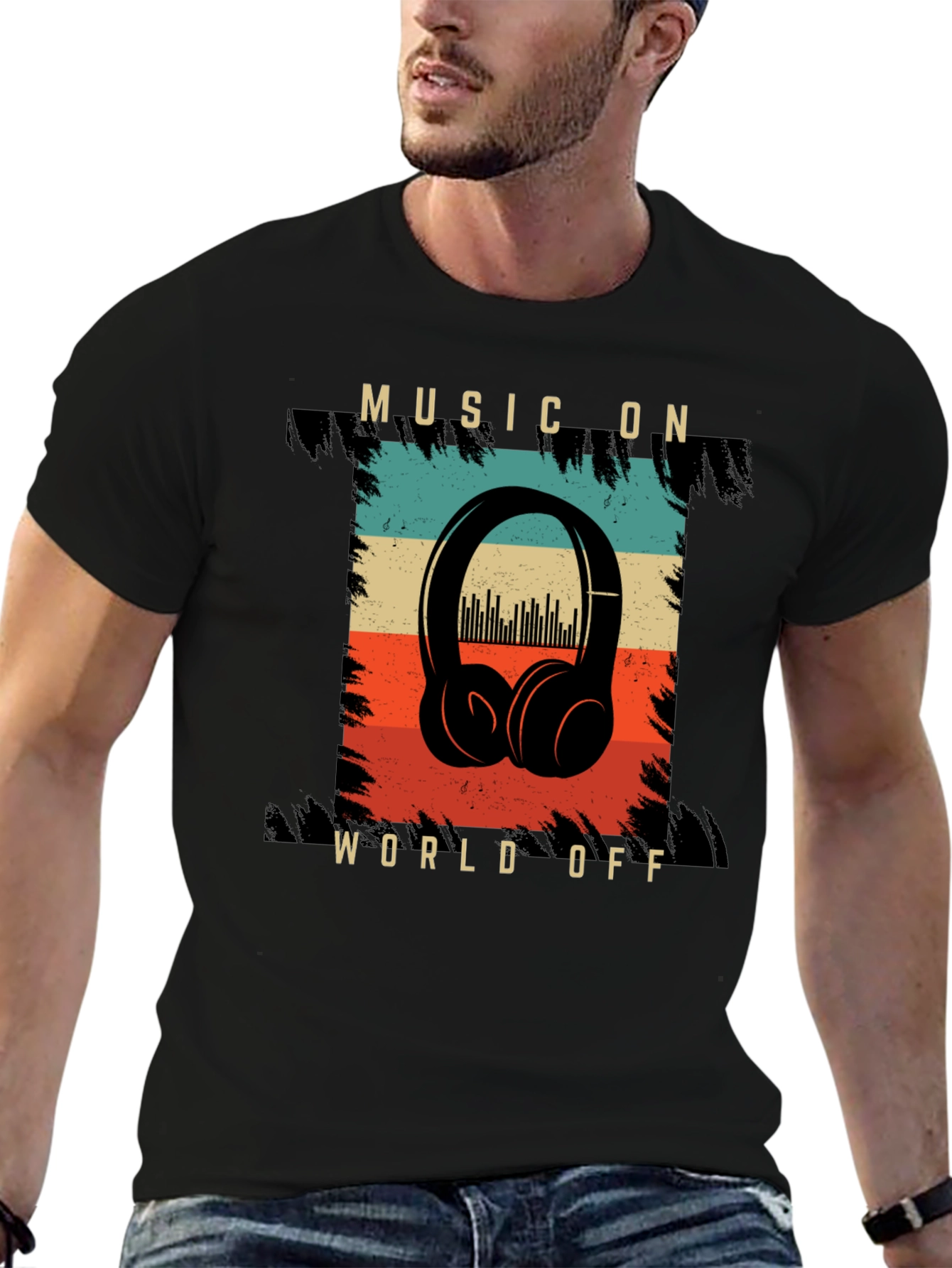 Music On World Off Graphic T-Shirt