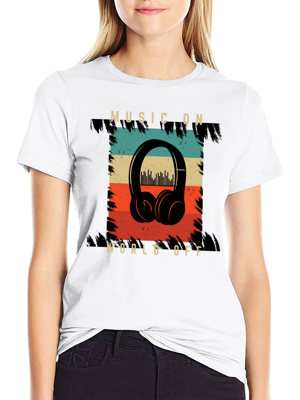 Music On World Off Graphic T-Shirt