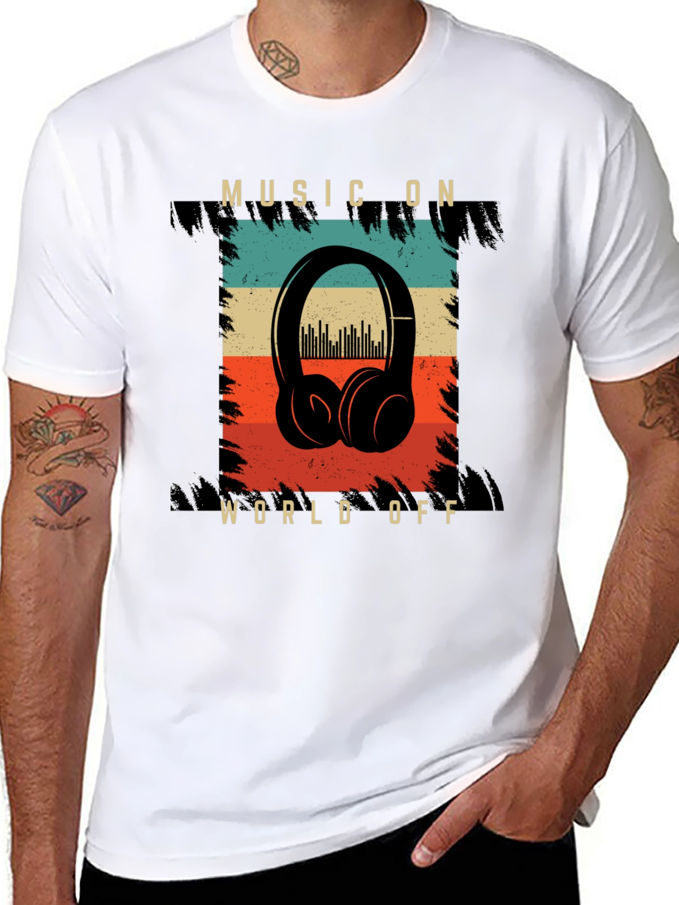 Music On World Off Graphic T-Shirt