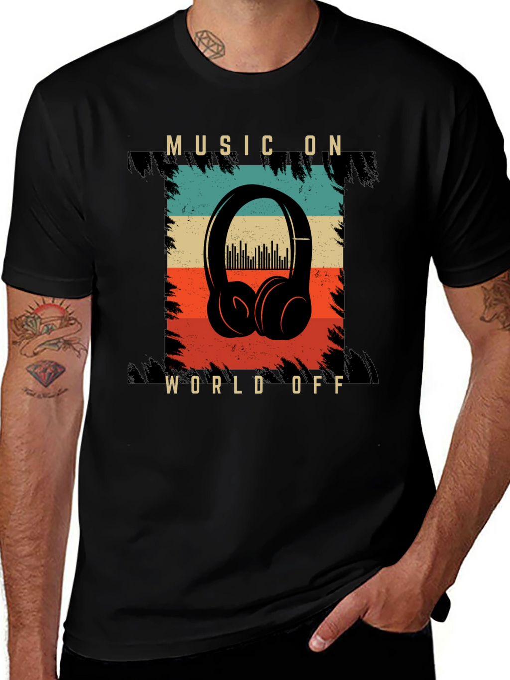 Music On World Off Graphic T-Shirt