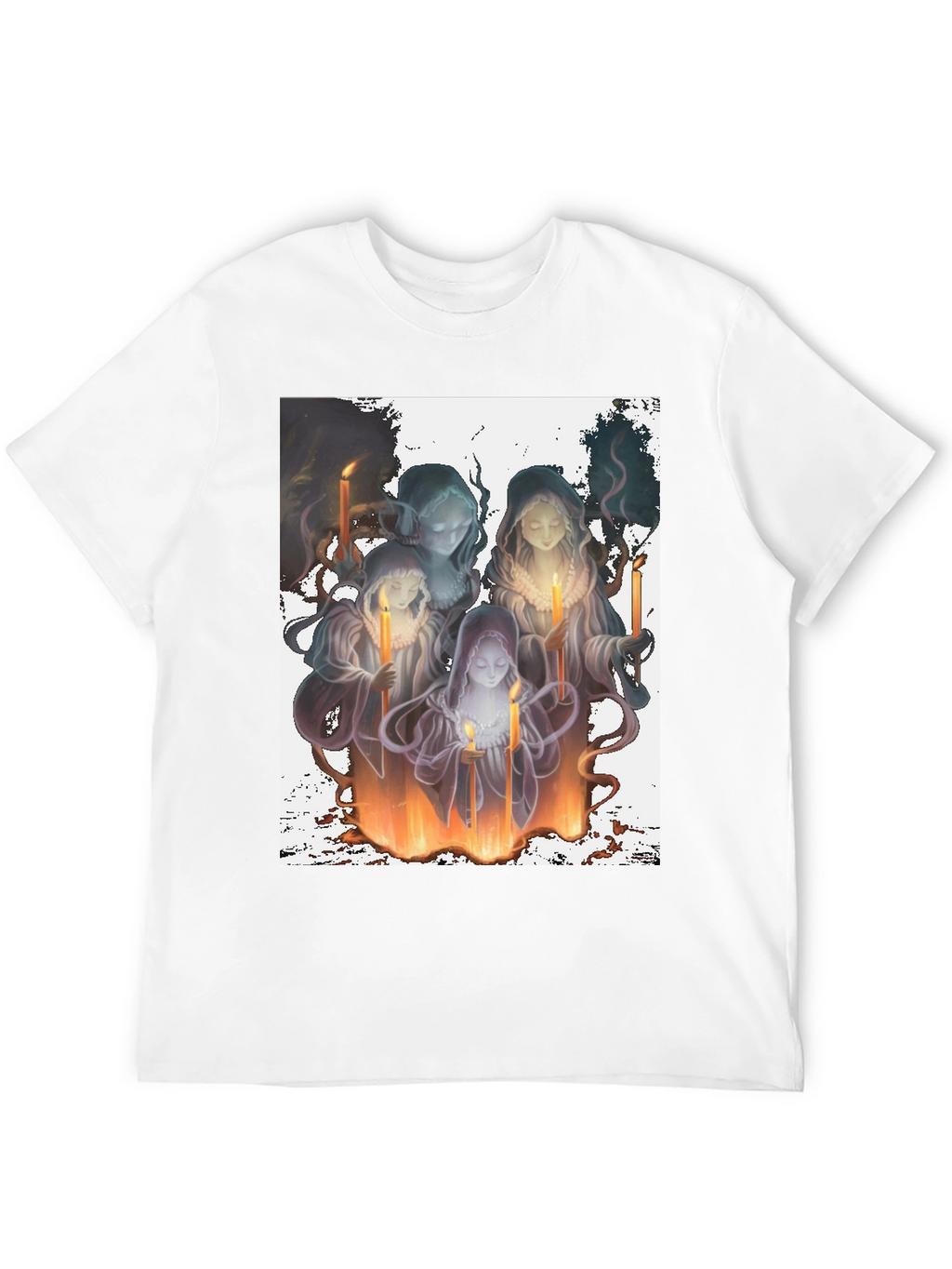 Candle Witches Graphic Tee - Black Cotton
