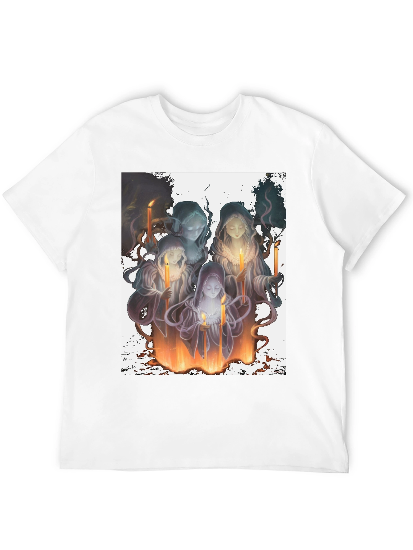Candle Witches Graphic Tee - Black Cotton