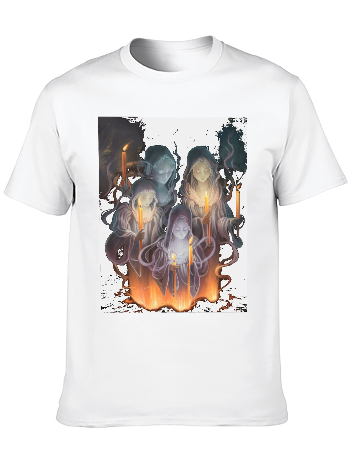 Candle Witches Graphic Tee - Black Cotton