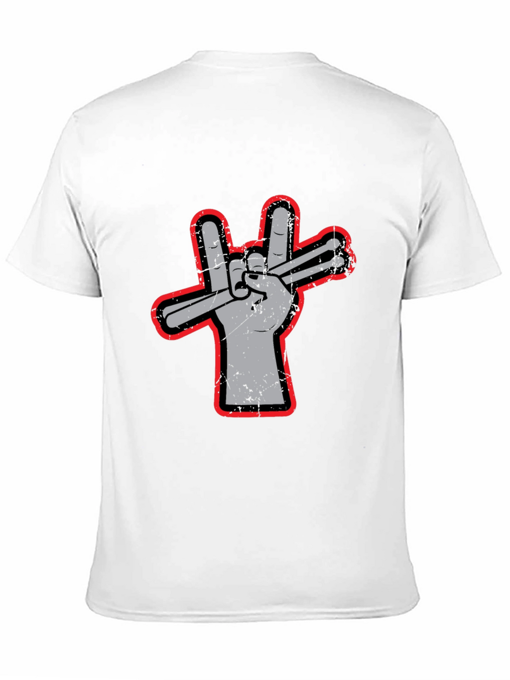 Drummer Hand Peace Sign Graphic Tee - Rock On!