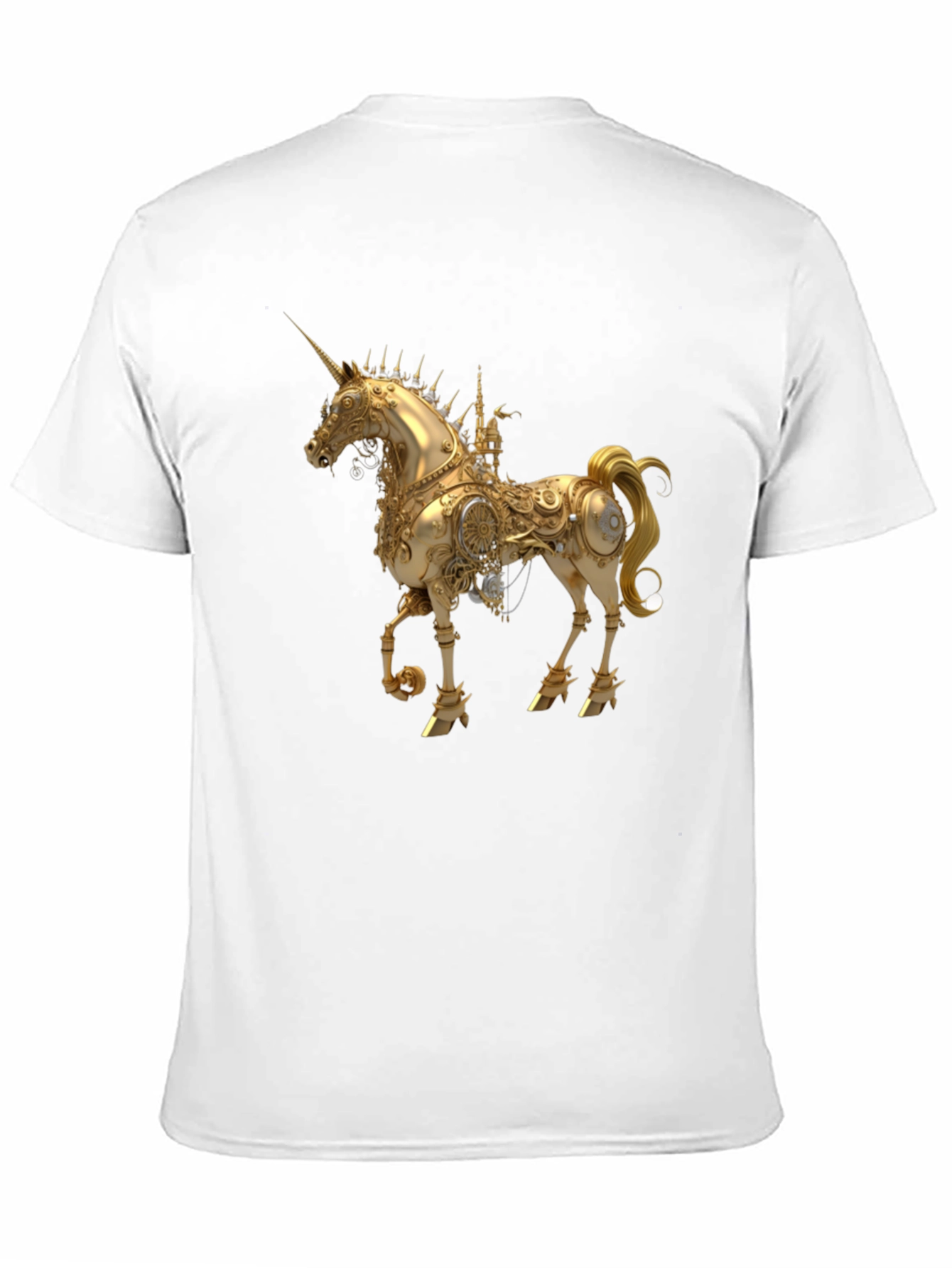 Steampunk Unicorn Graphic Black T-Shirt