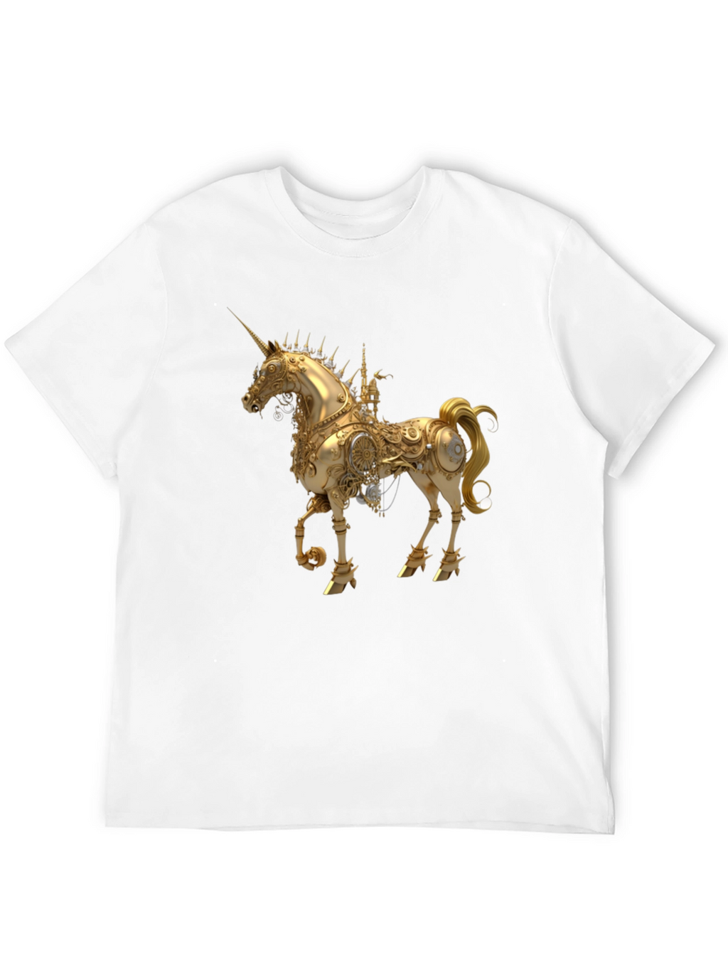 Steampunk Unicorn Graphic Black T-Shirt