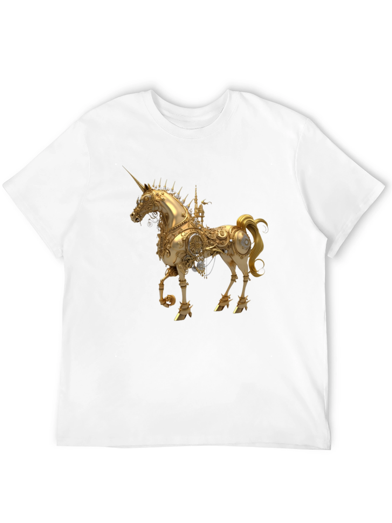 Steampunk Unicorn Graphic Black T-Shirt