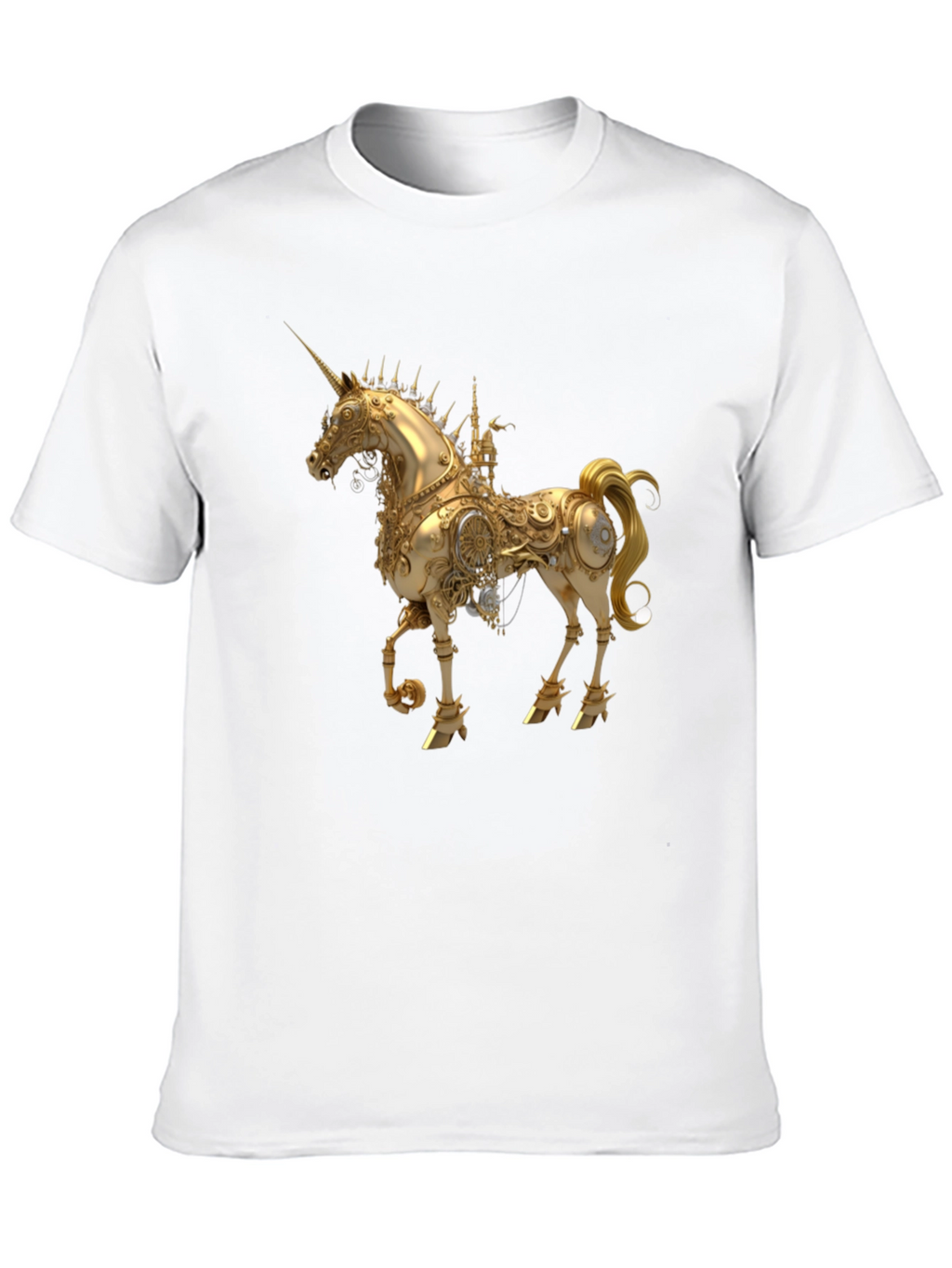 Steampunk Unicorn Graphic Black T-Shirt