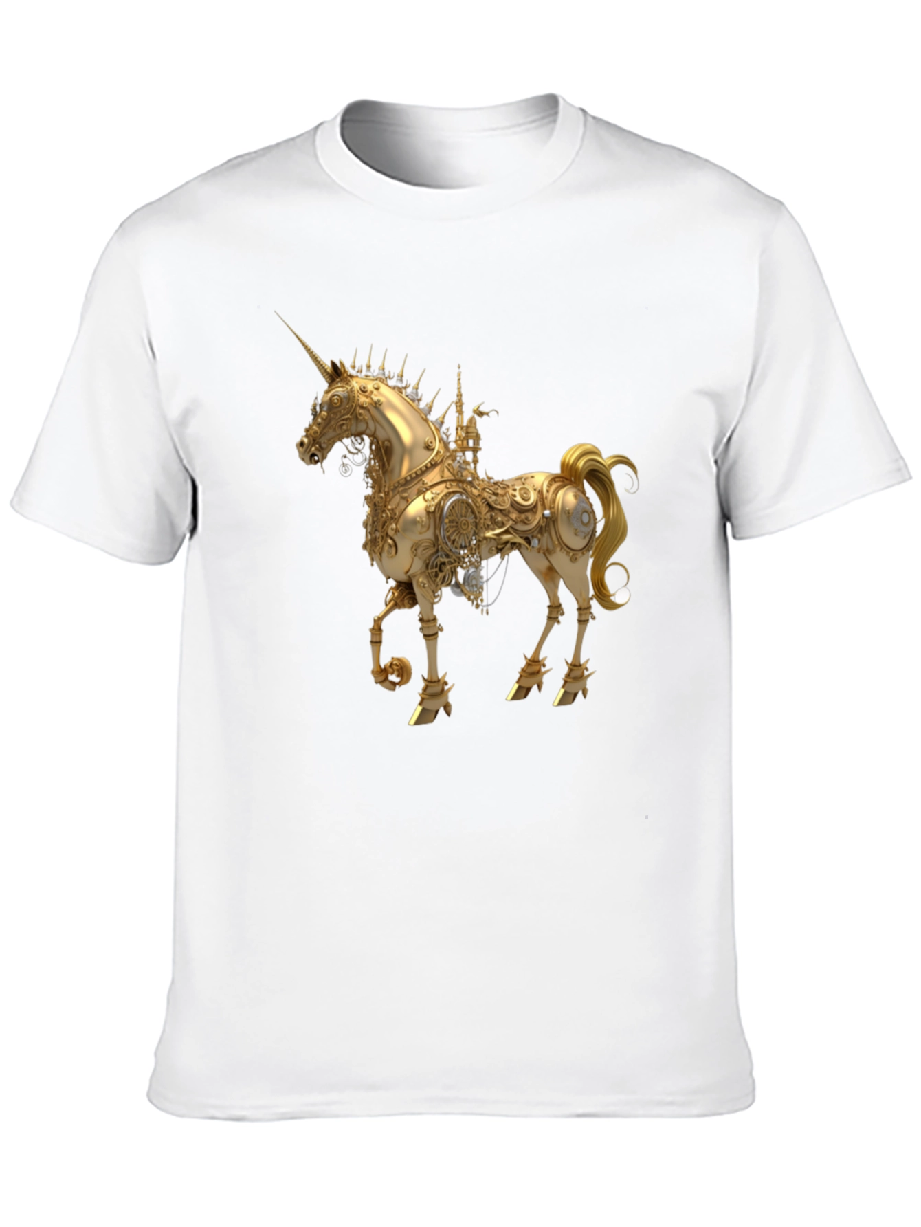 Steampunk Unicorn Graphic Black T-Shirt