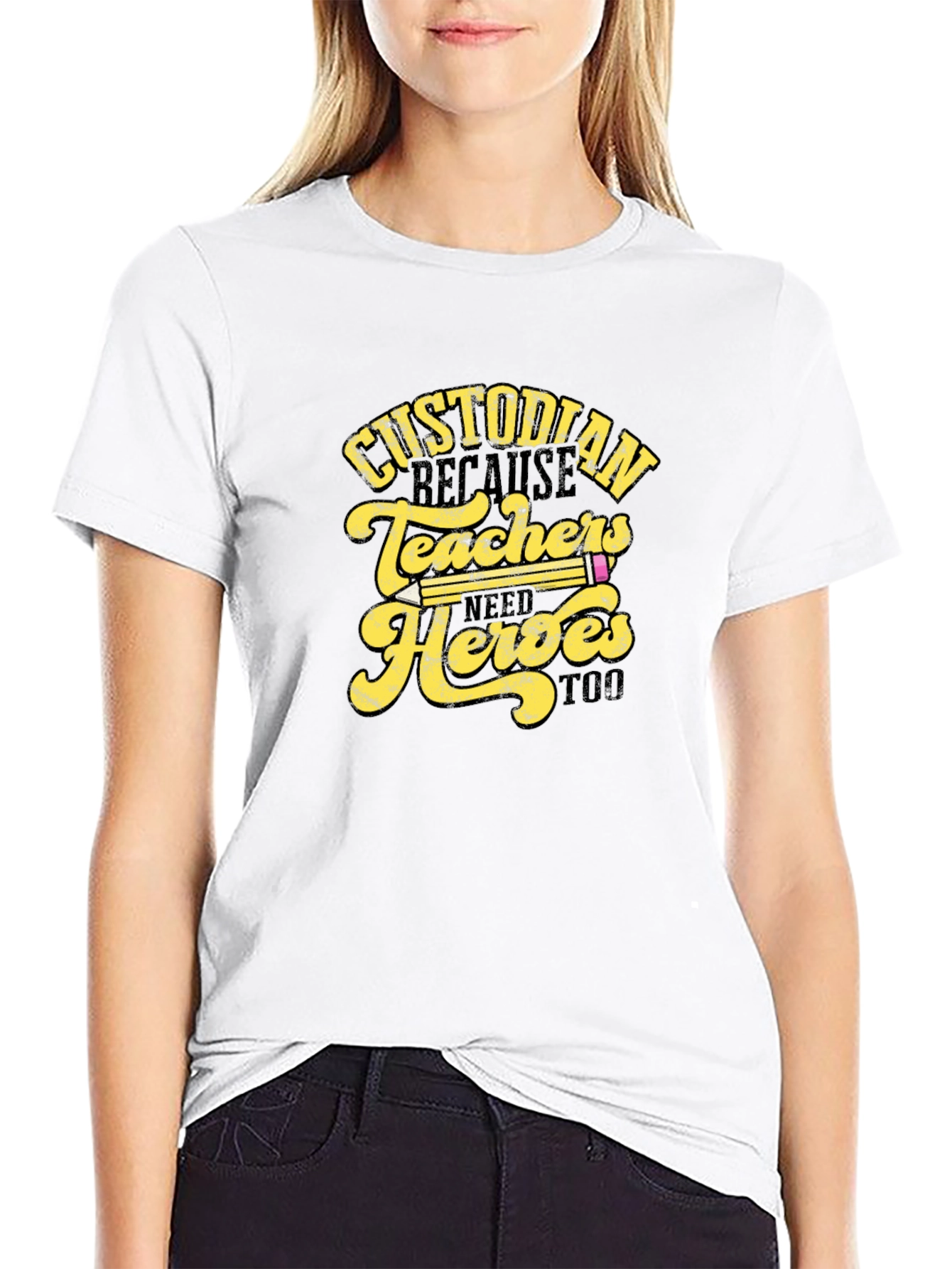 Custodian Teachers Heroes T-Shirt
