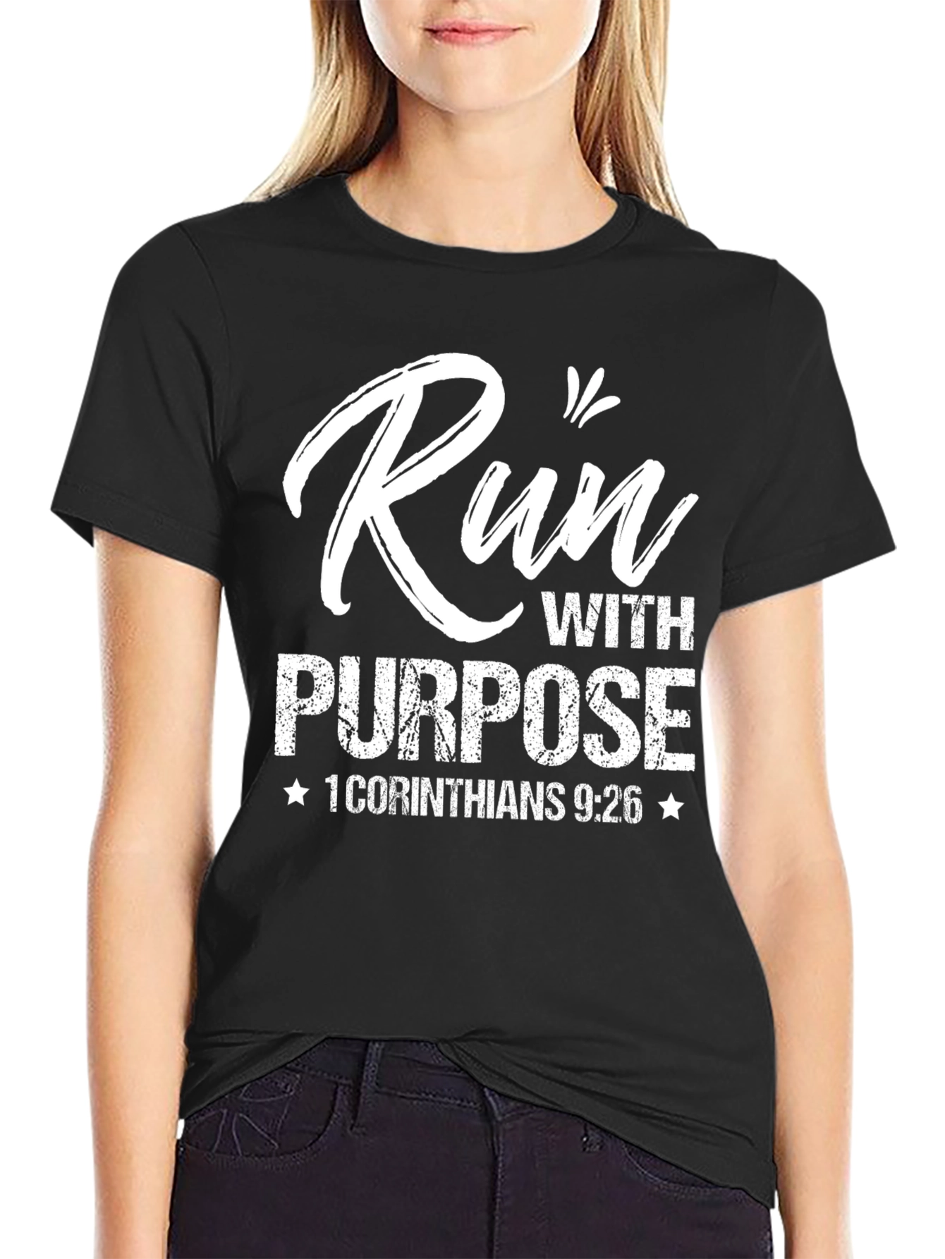 Run With Purpose T-Shirt - Christian Scripture Tee