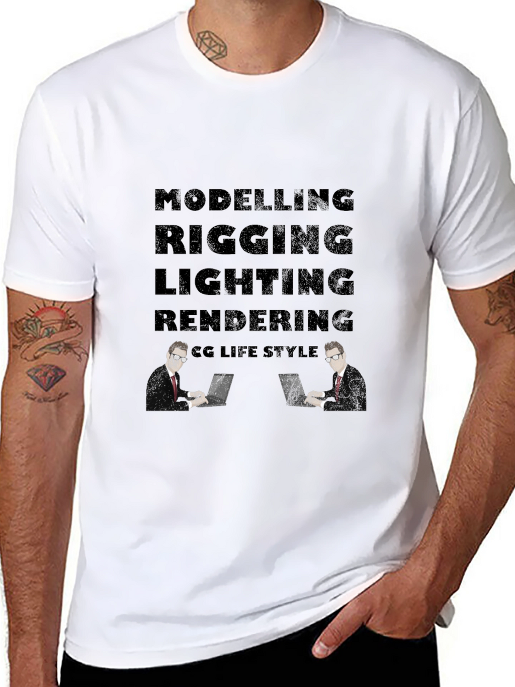 CG Life Style Mens Black T-Shirt