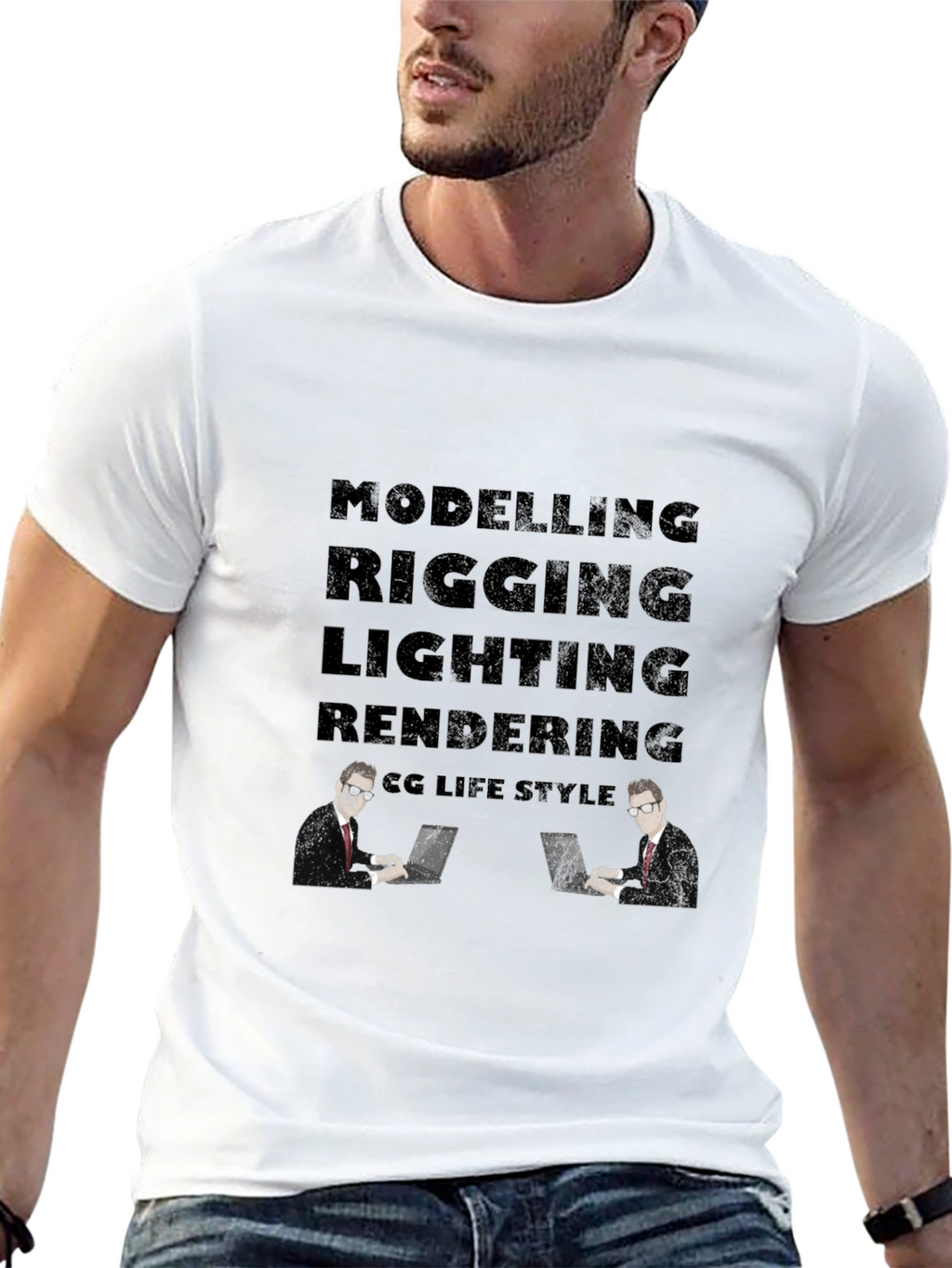 CG Life Style Mens Black T-Shirt