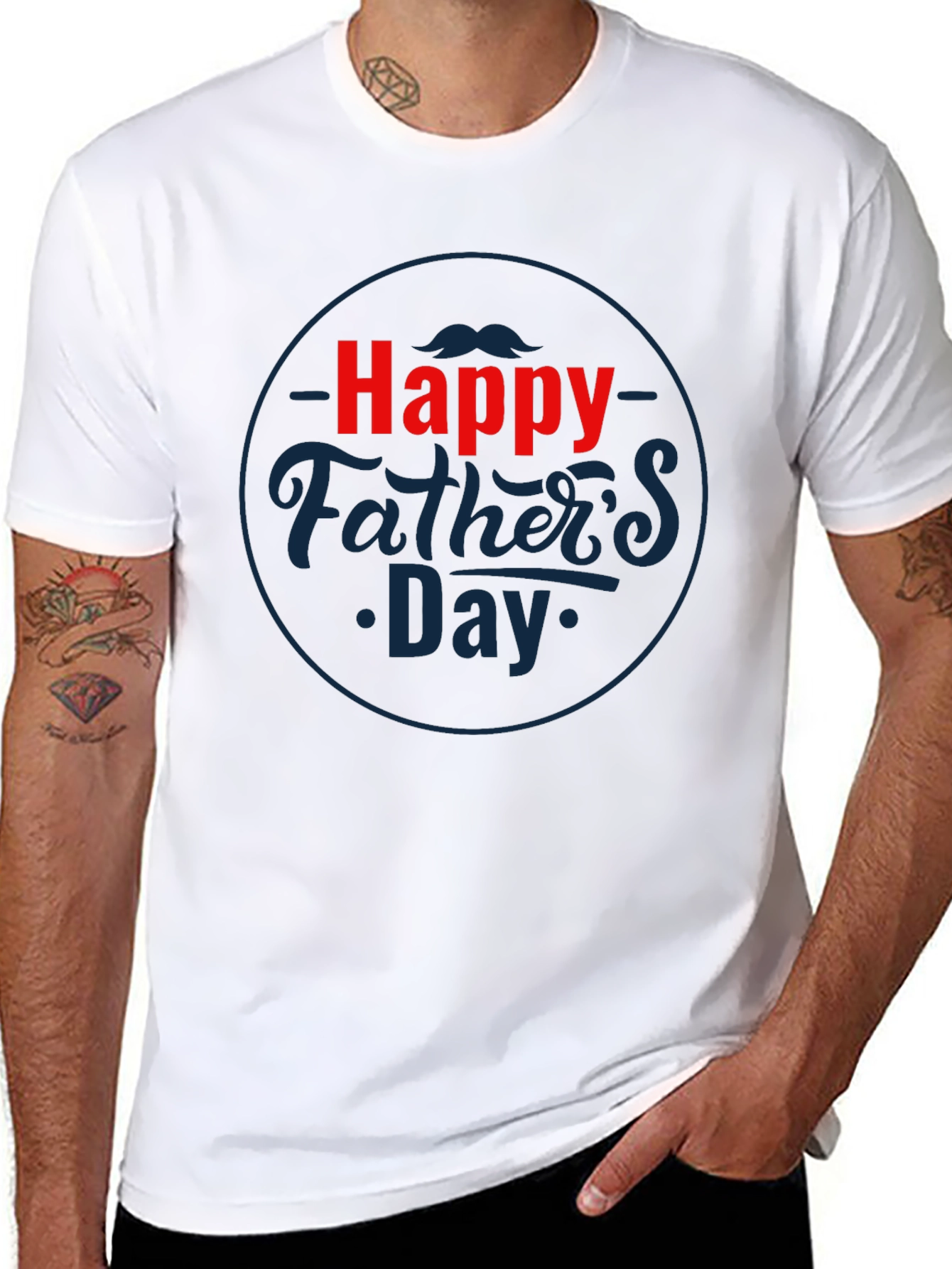 Happy Fathers Day Black T-Shirt