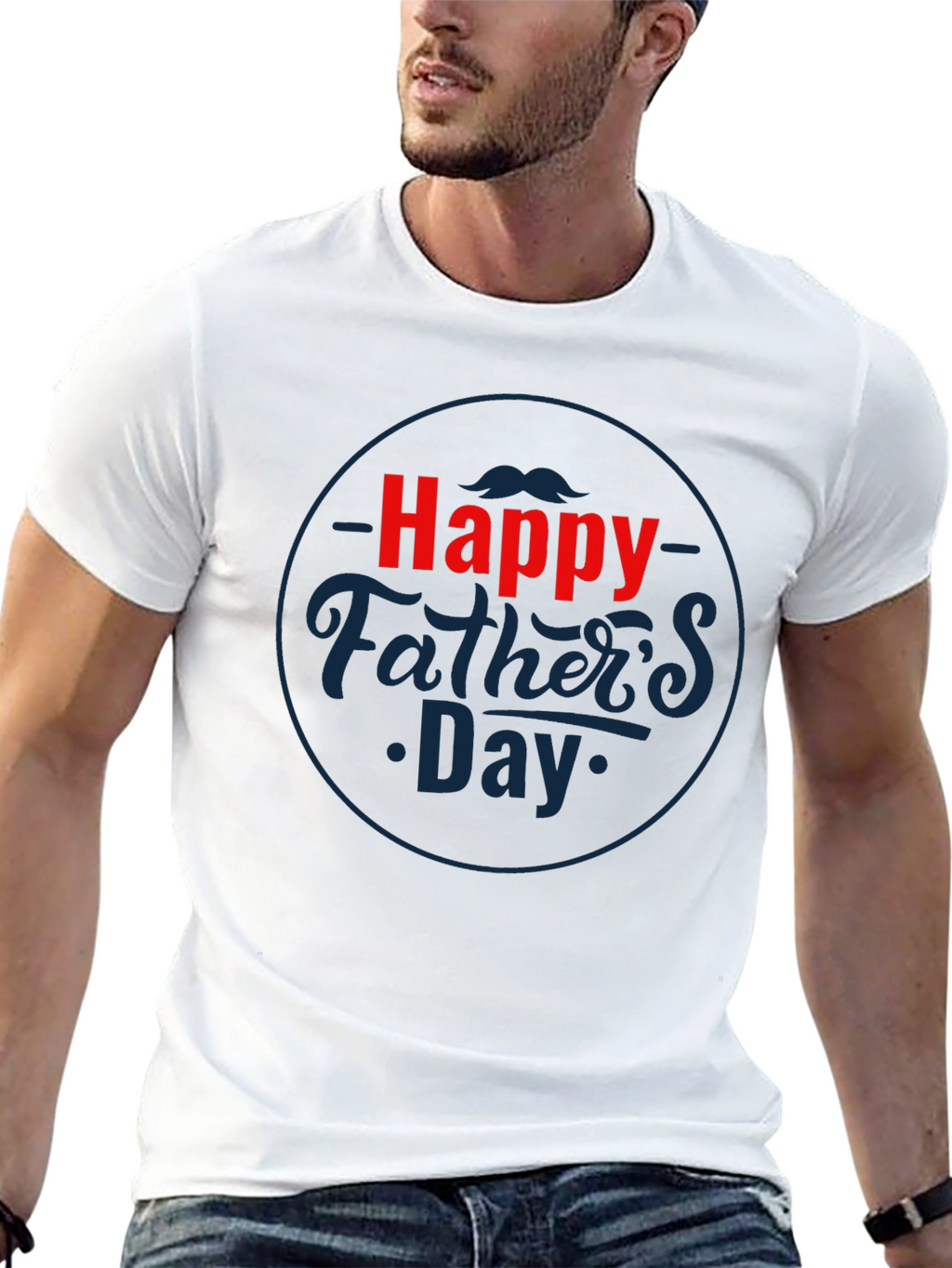 Happy Fathers Day Black T-Shirt