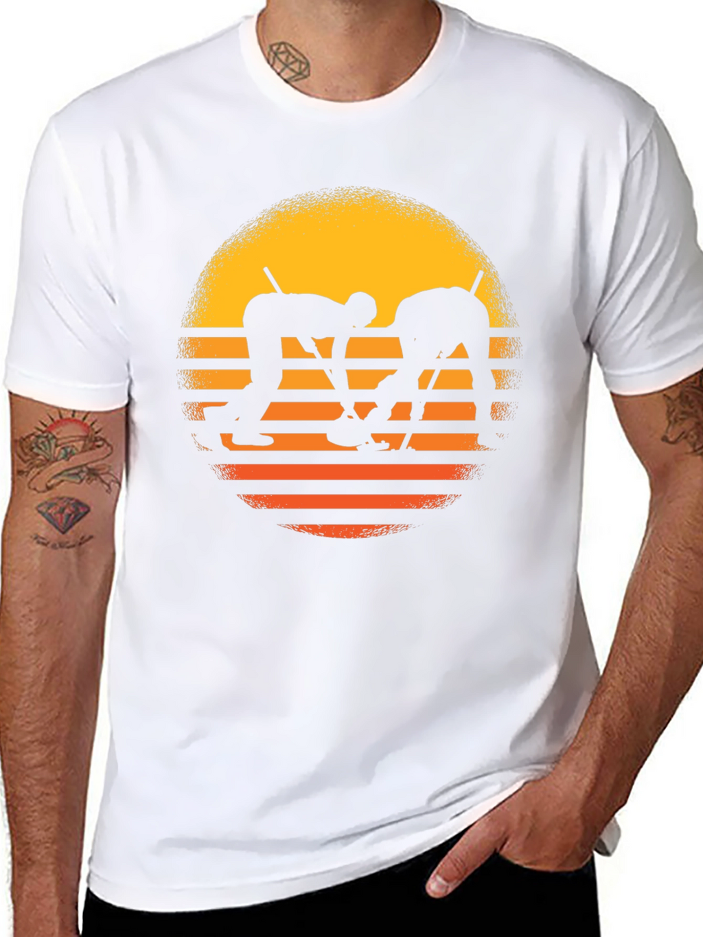 Curling Sunset Graphic Tee