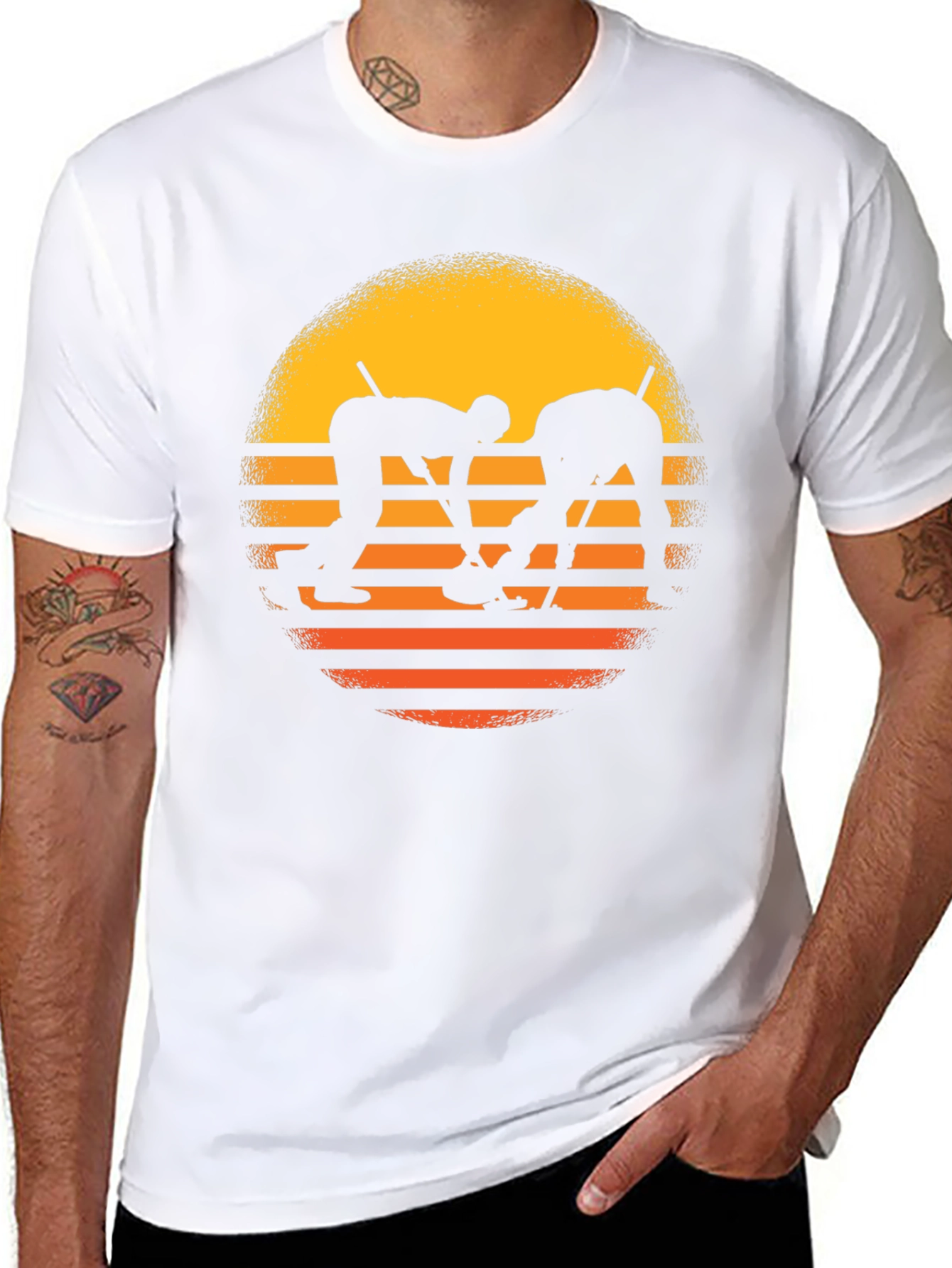 Curling Sunset Graphic Tee