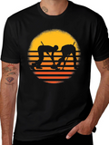 Curling Sunset Graphic Tee