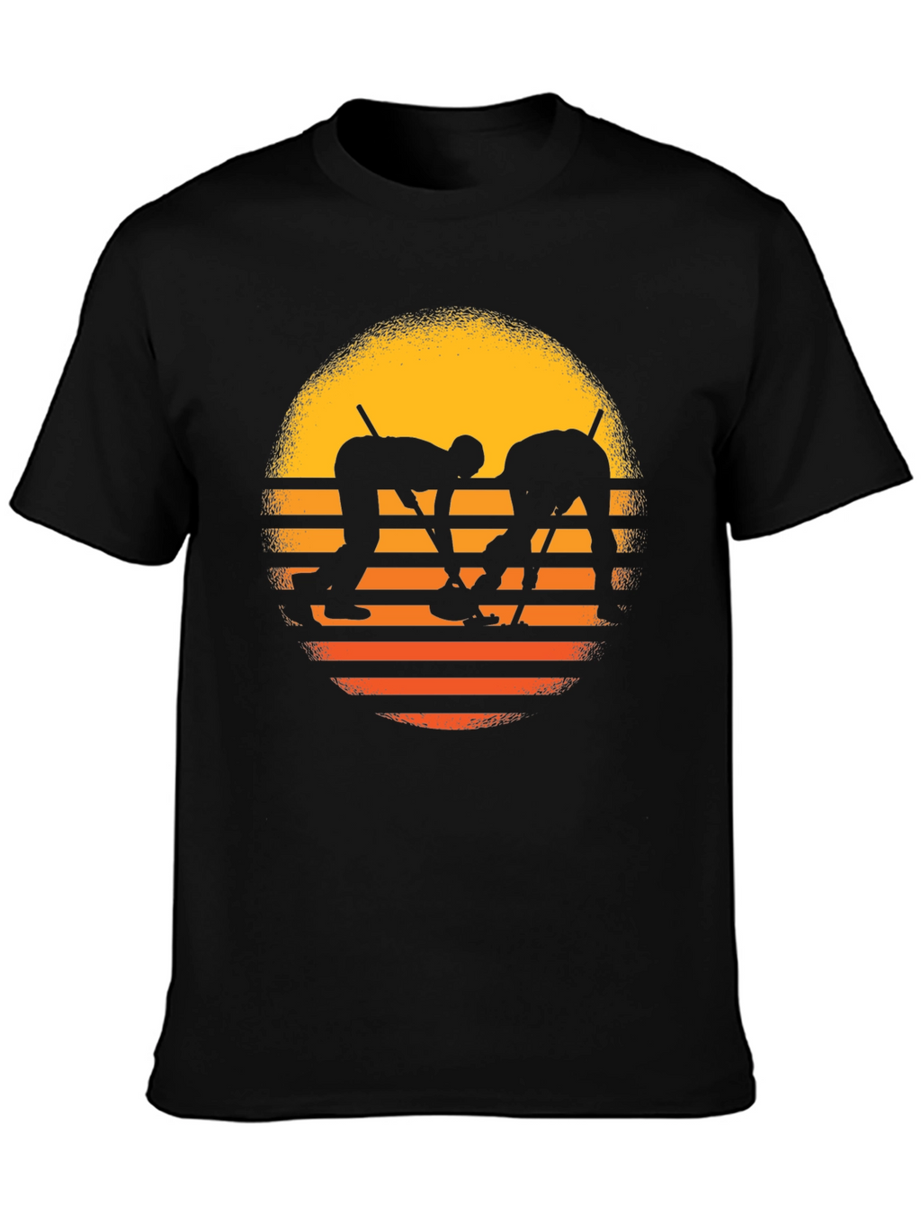 Curling Sunset Graphic Tee