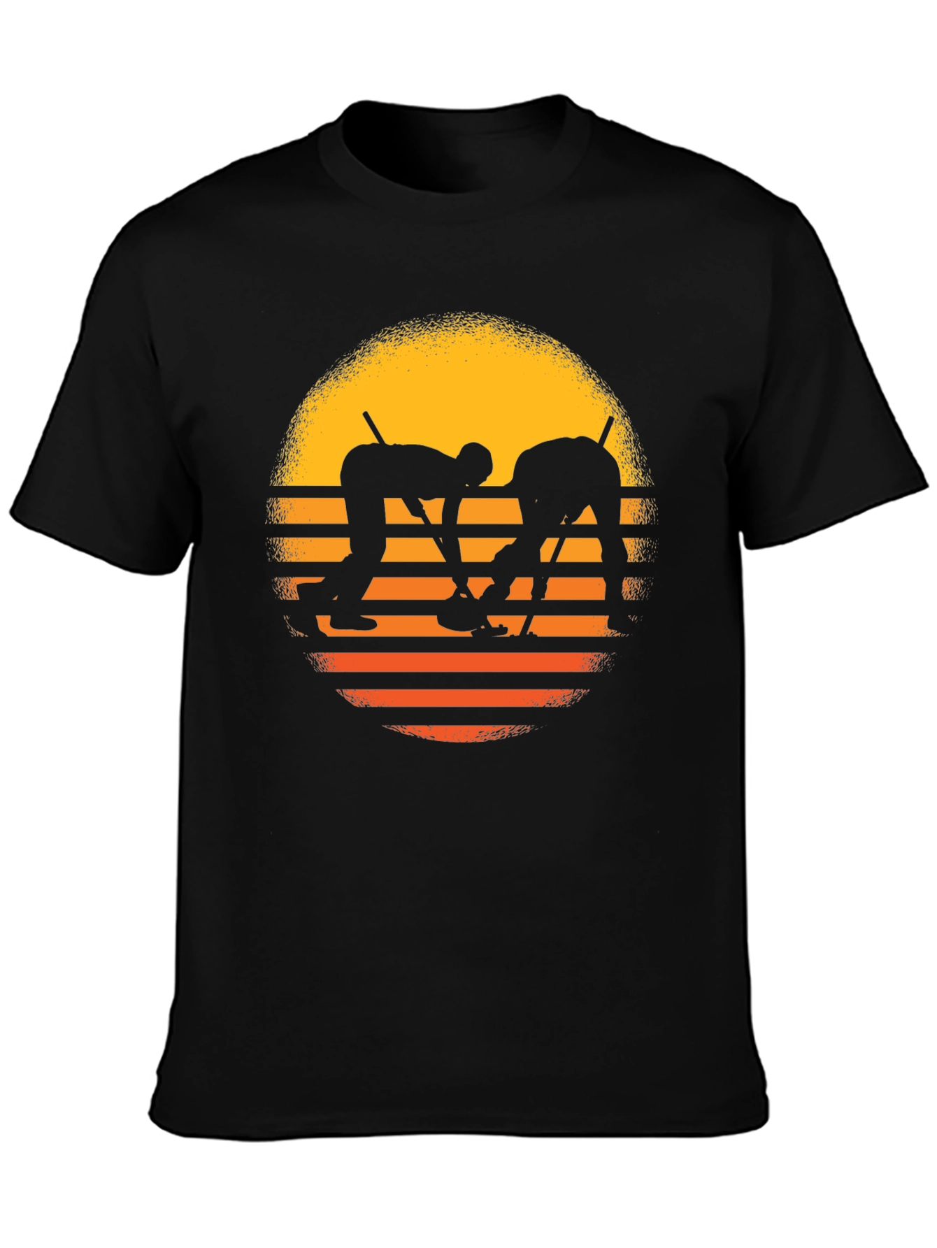 Curling Sunset Graphic Tee