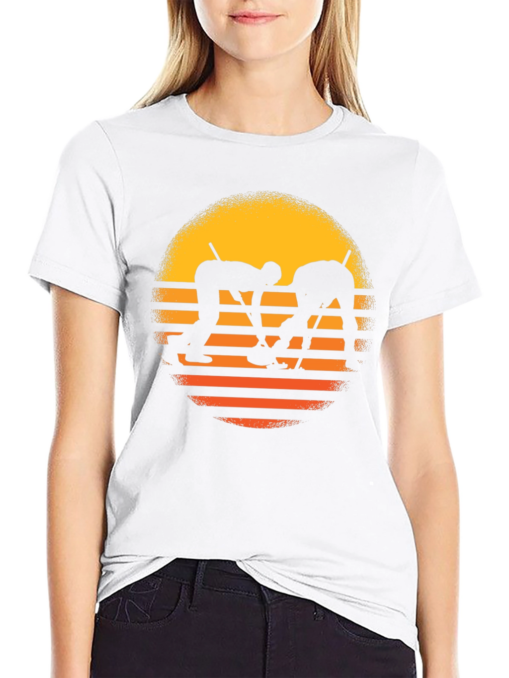 Curling Sunset Graphic Tee