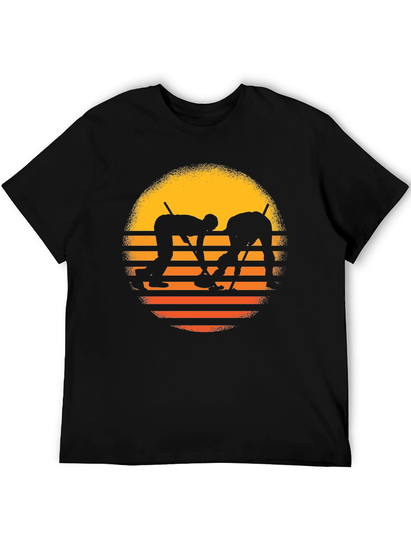 Curling Sunset Graphic Tee
