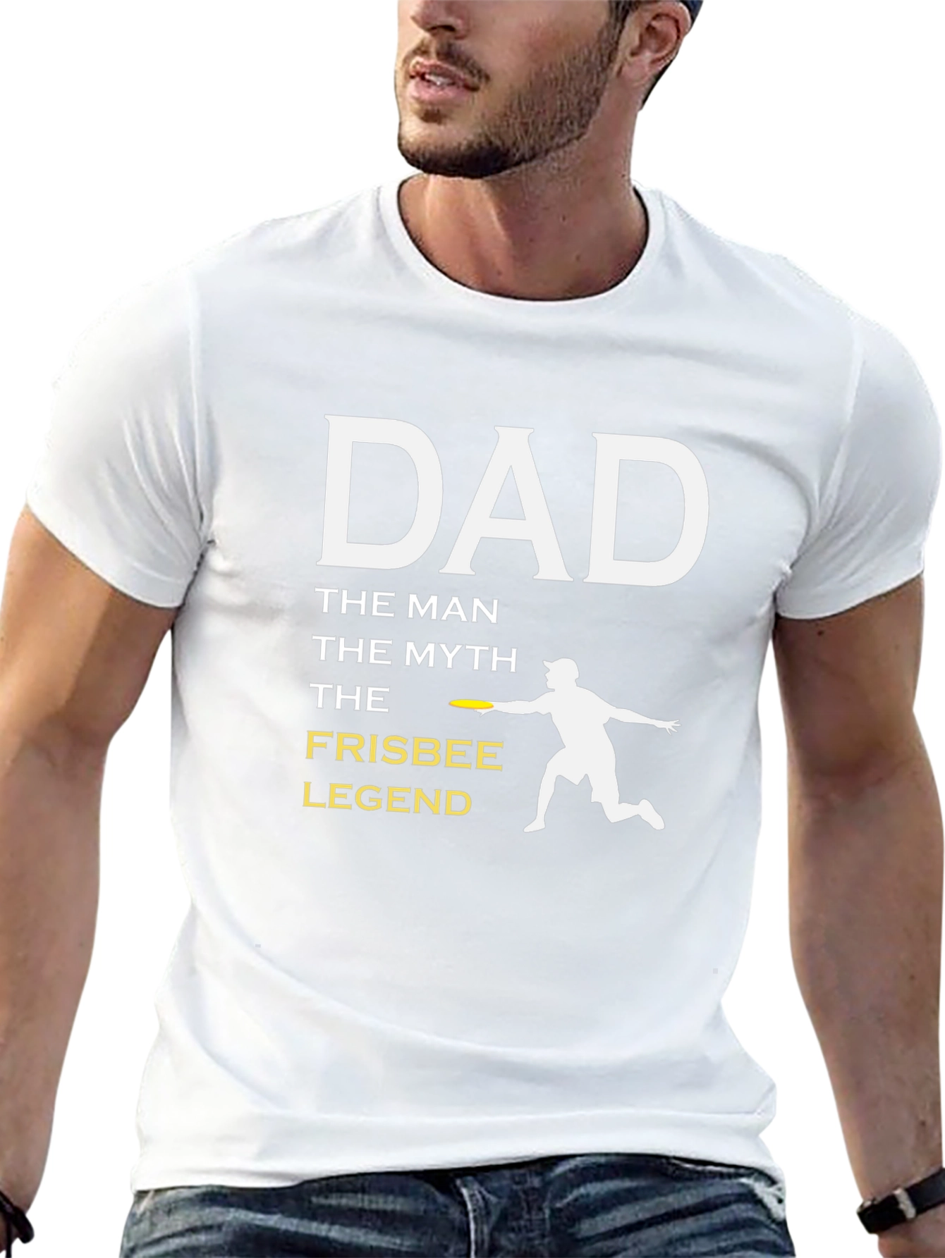 Dad Frisbee Legend T-Shirt - The Man The Myth!