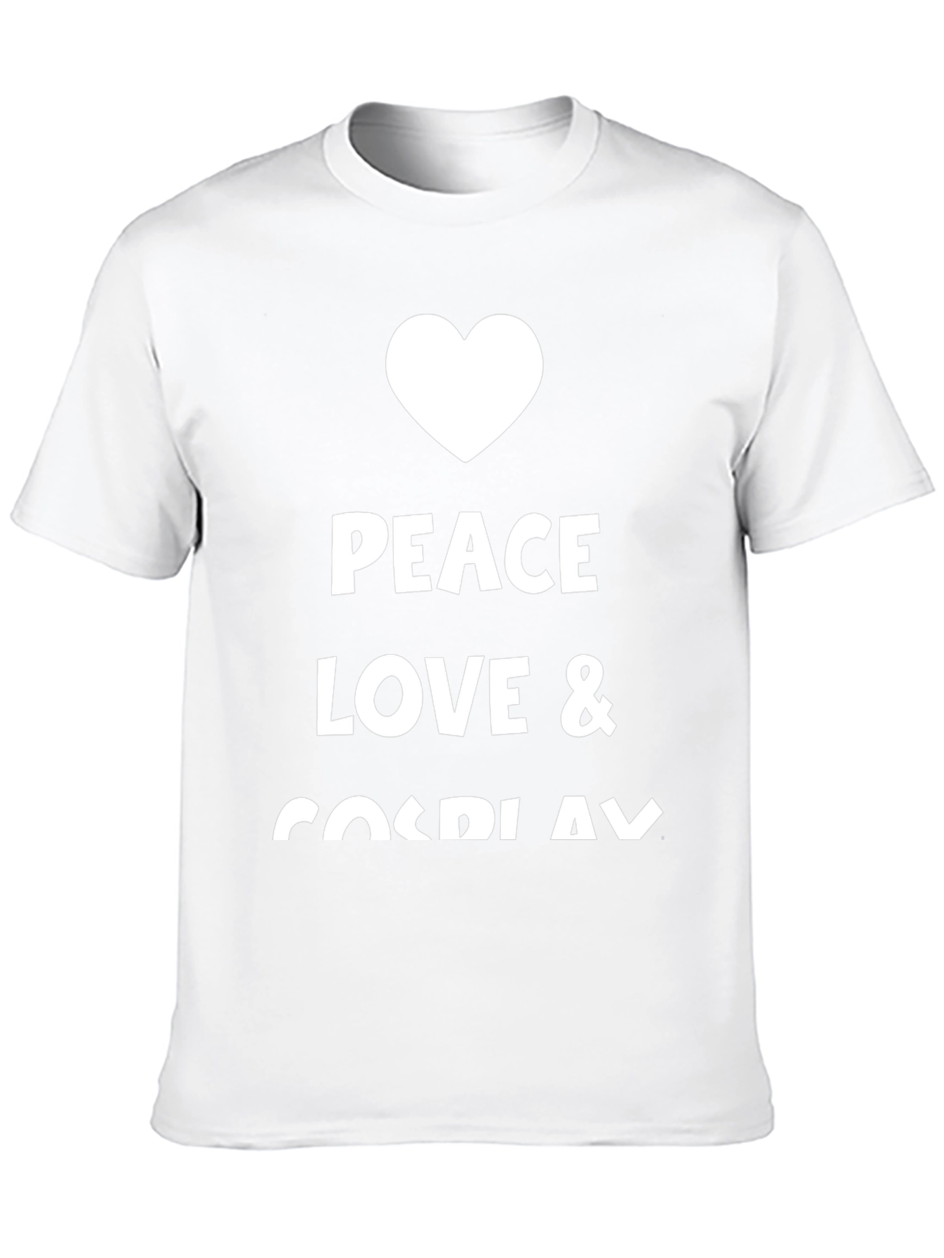 Peace Love Cosplay Black Graphic Tee