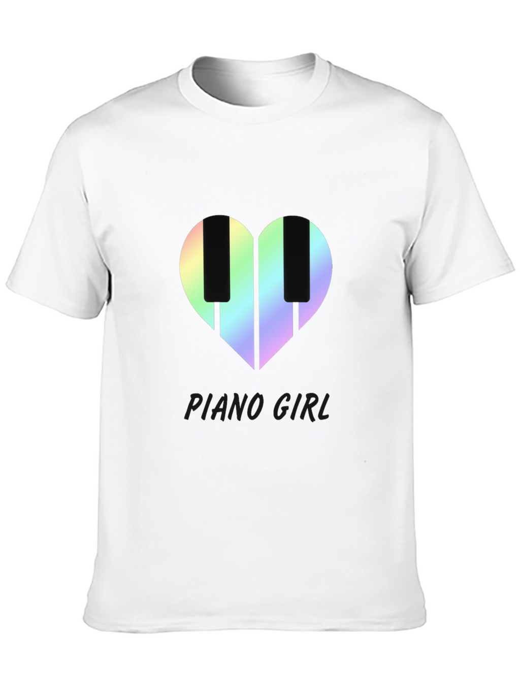 Piano Girl Heart T-Shirt