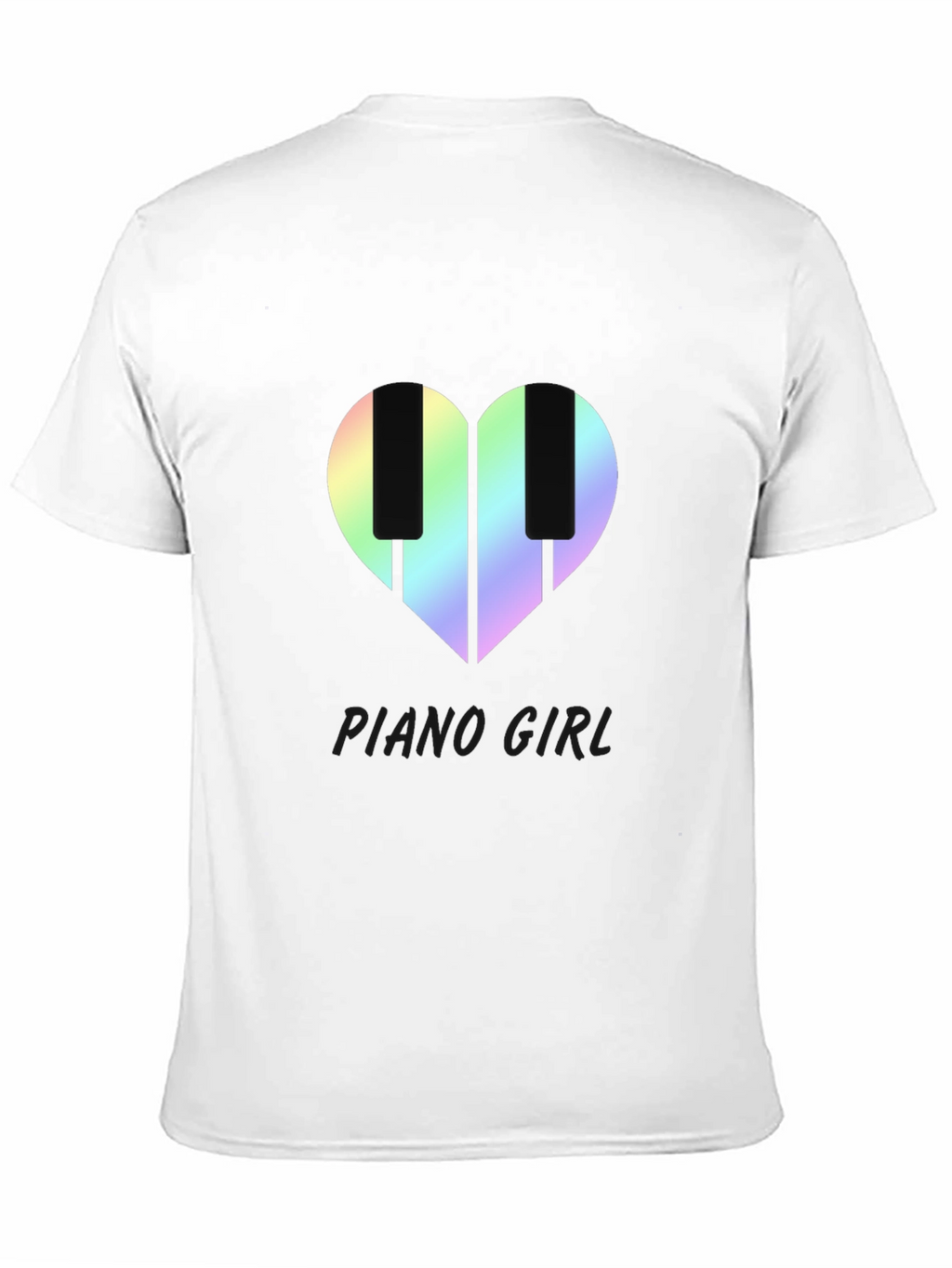 Piano Girl Heart T-Shirt