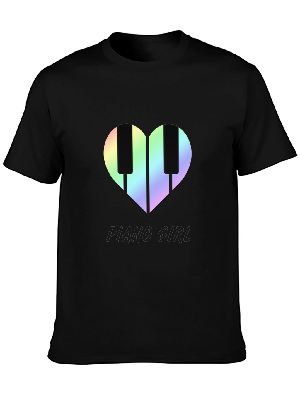 Piano Girl Heart T-Shirt
