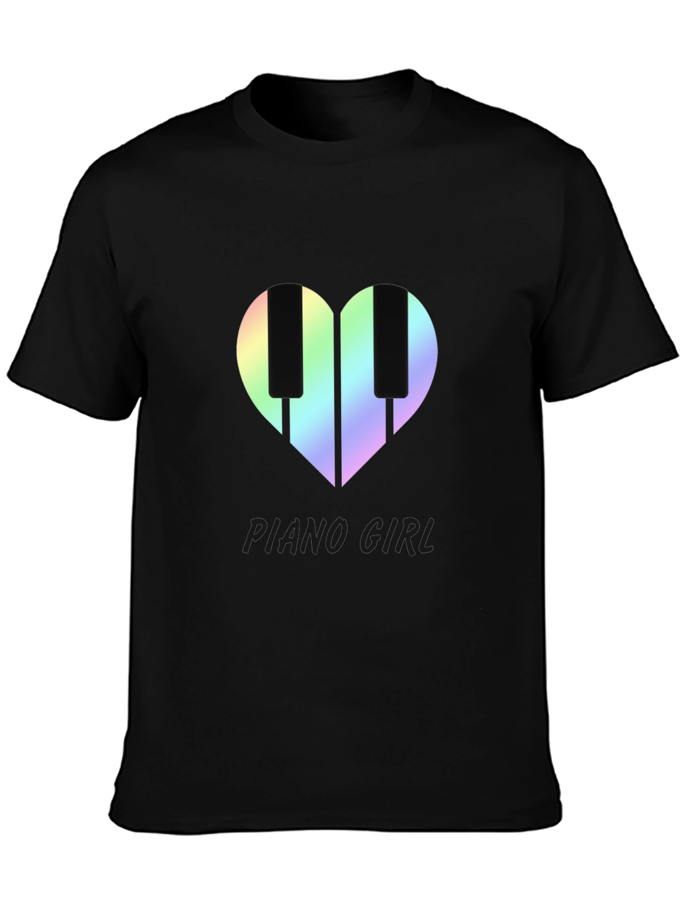 Piano Girl Heart T-Shirt