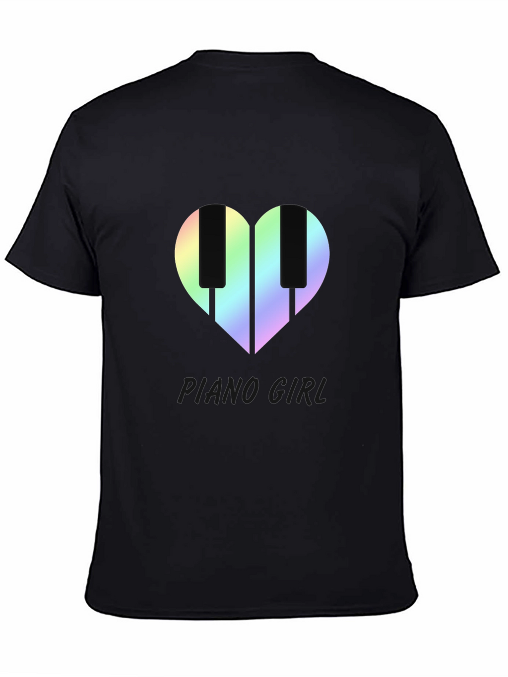 Piano Girl Heart T-Shirt